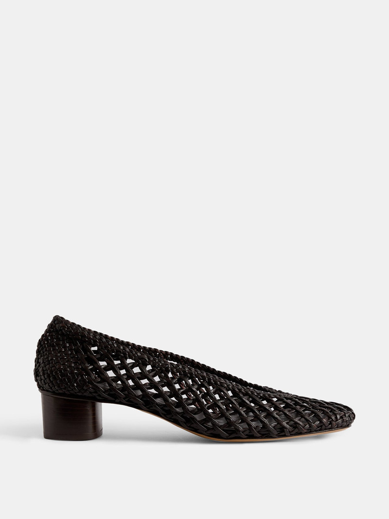 Ballet Pump Knotted / Chocolate Leather 1