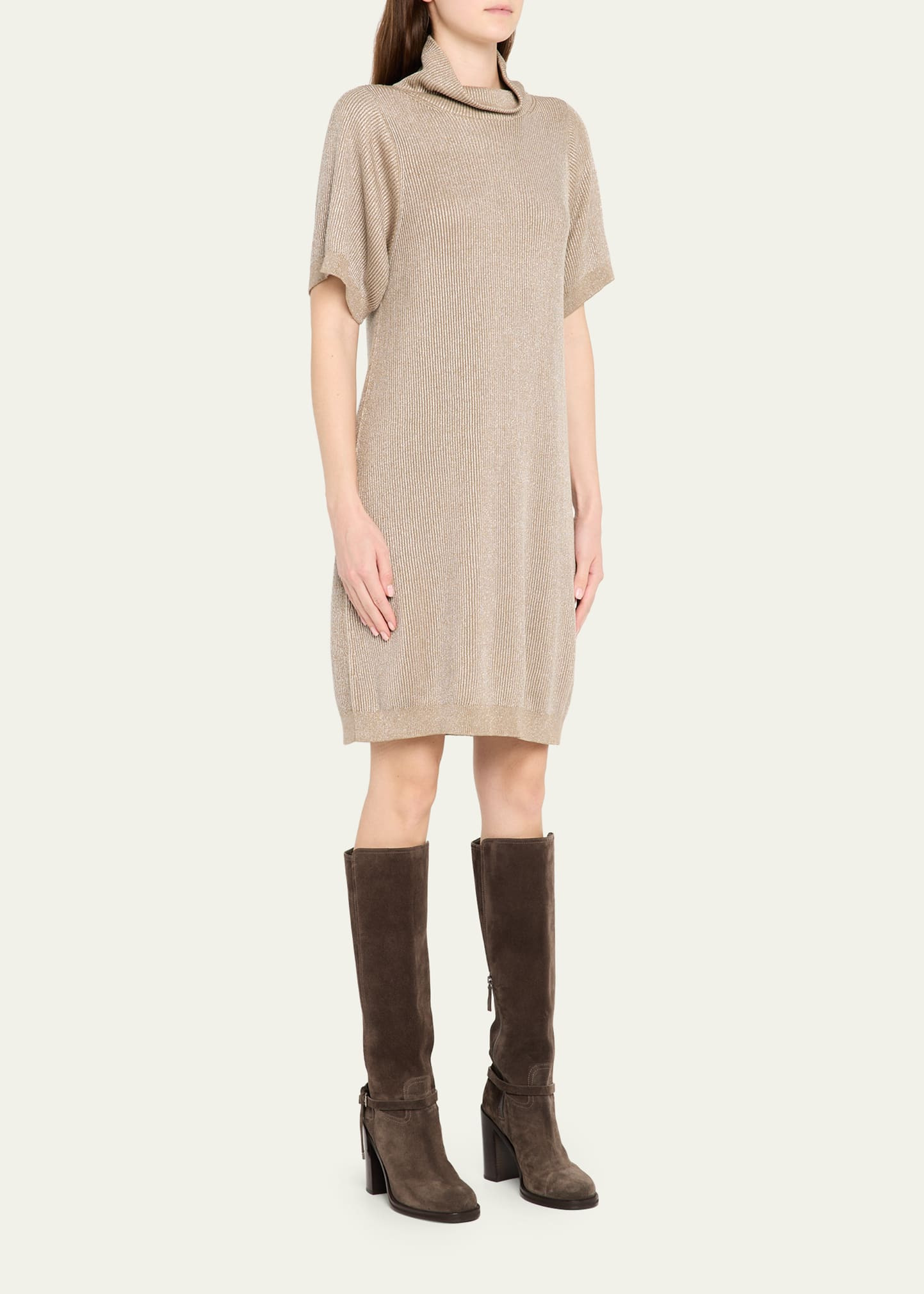 Sparkling Cotton Mini Dress - 4