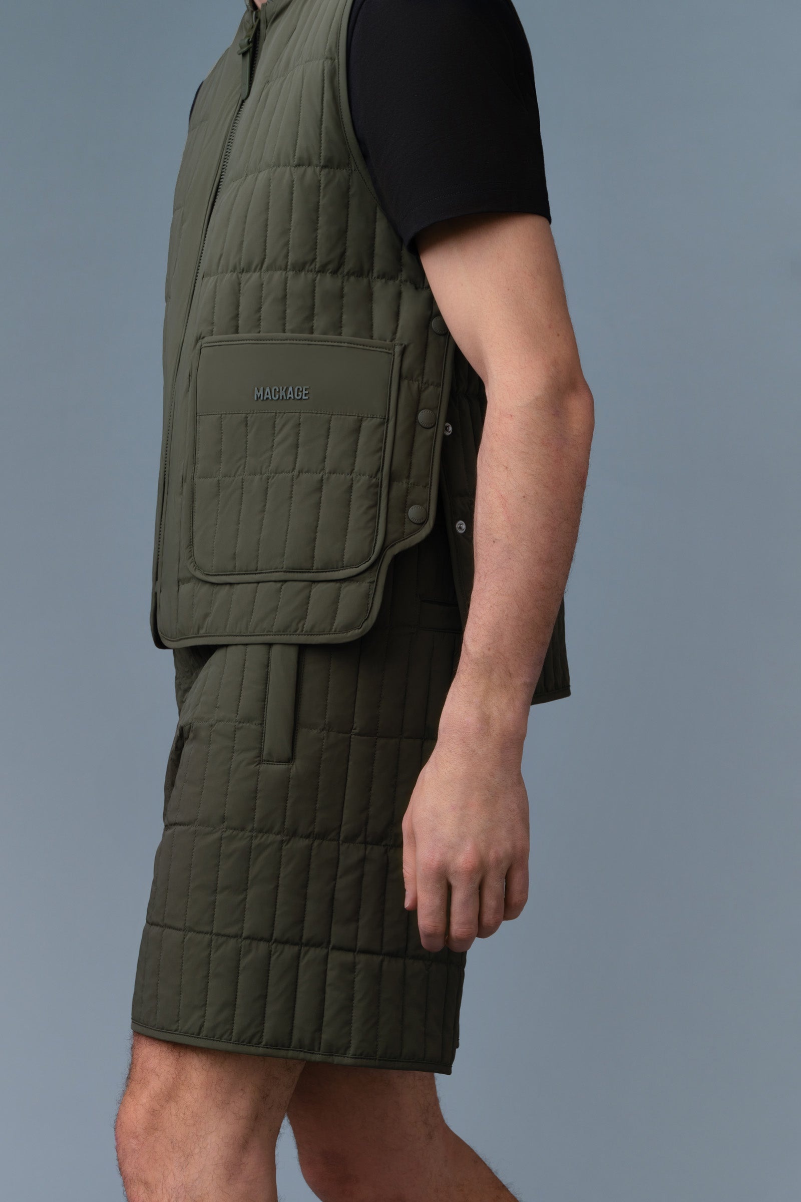 LEVI Light Down Vertical Quilted Vest - 5