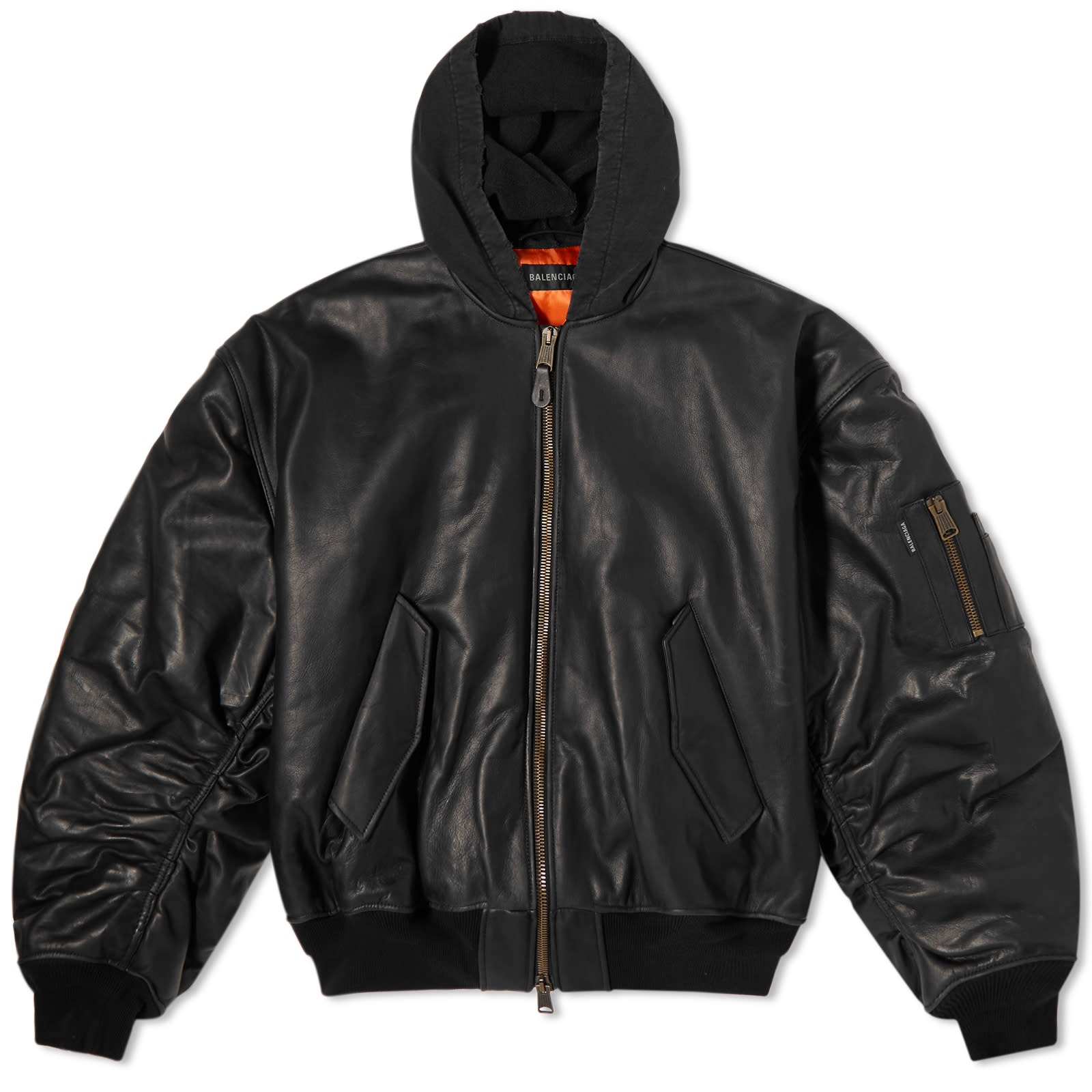 BALENCIAGA Balenciaga Classic Leather Bomber Jacket BALENCIAGA Balenciaga Classic Leather Bomber Jacket