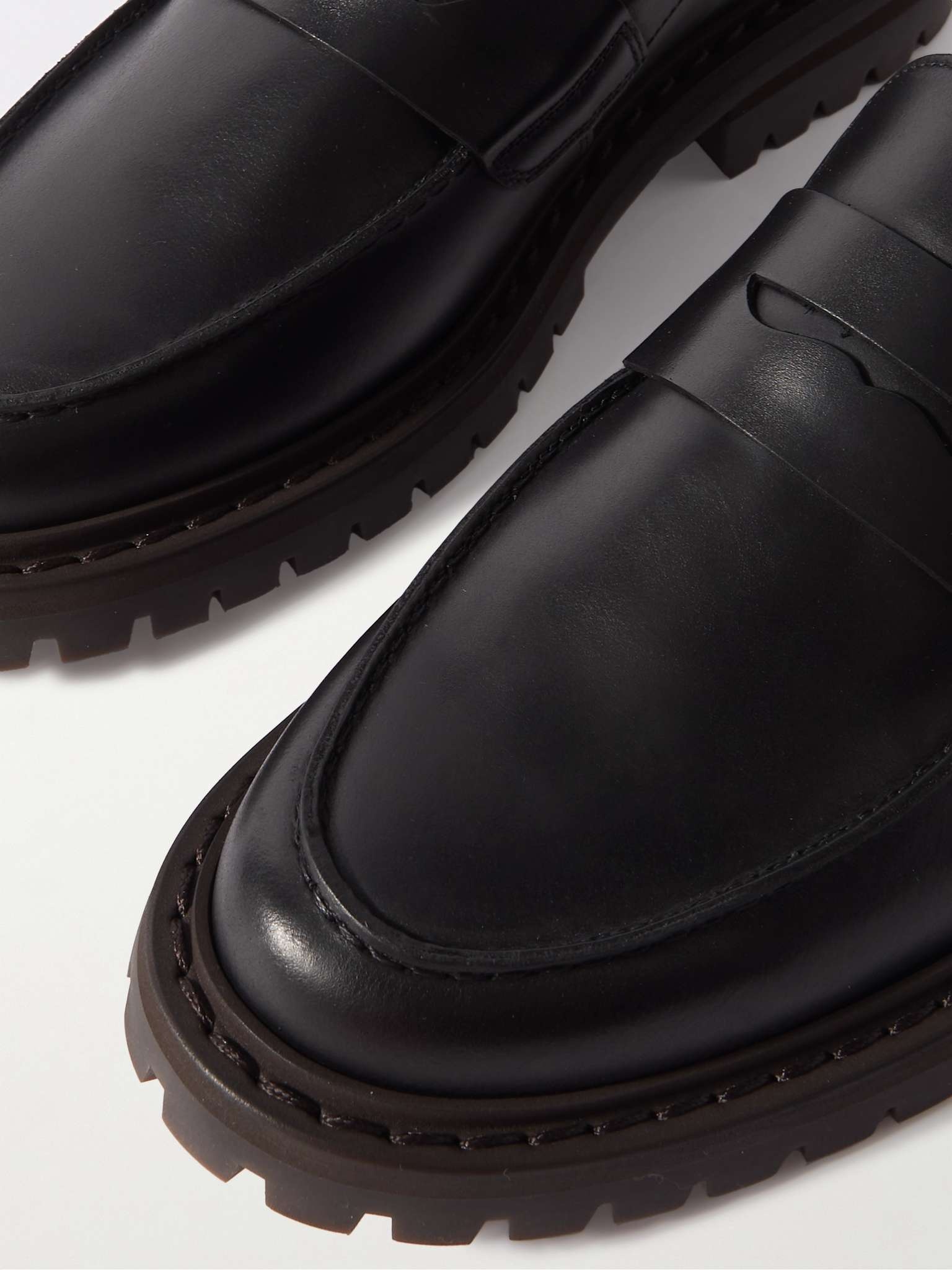 Leather Penny Loafers - 6
