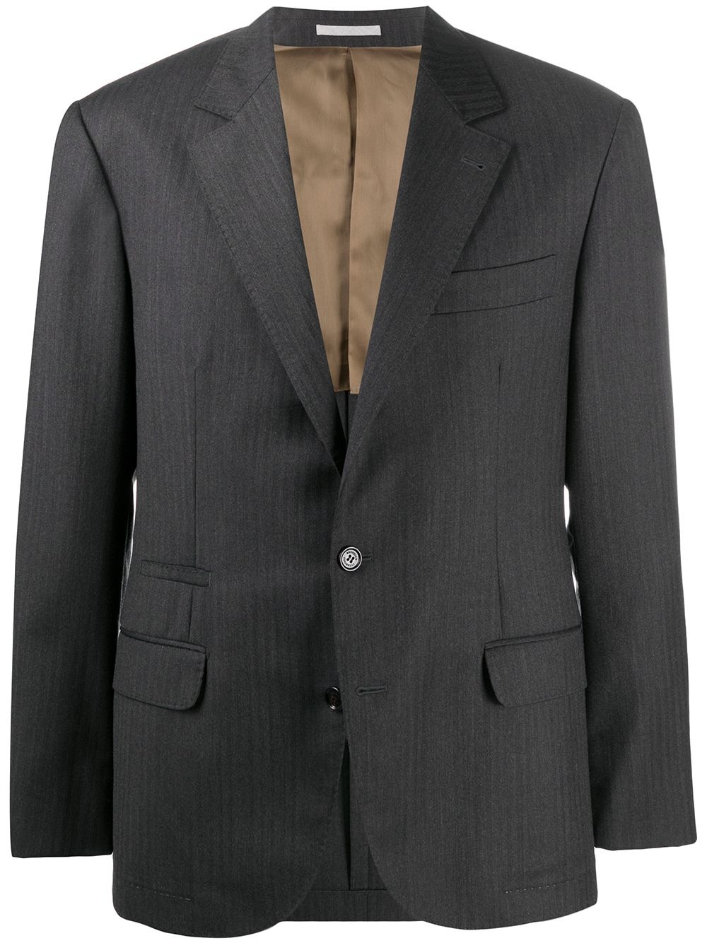 single-breasted virgin wool blazer - 1