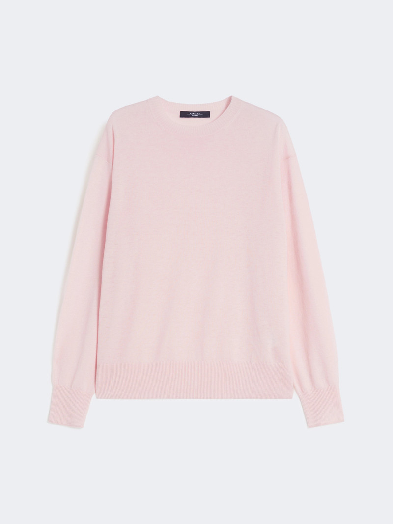 VENTO Wool and cashmere basic sweater - PINK 1