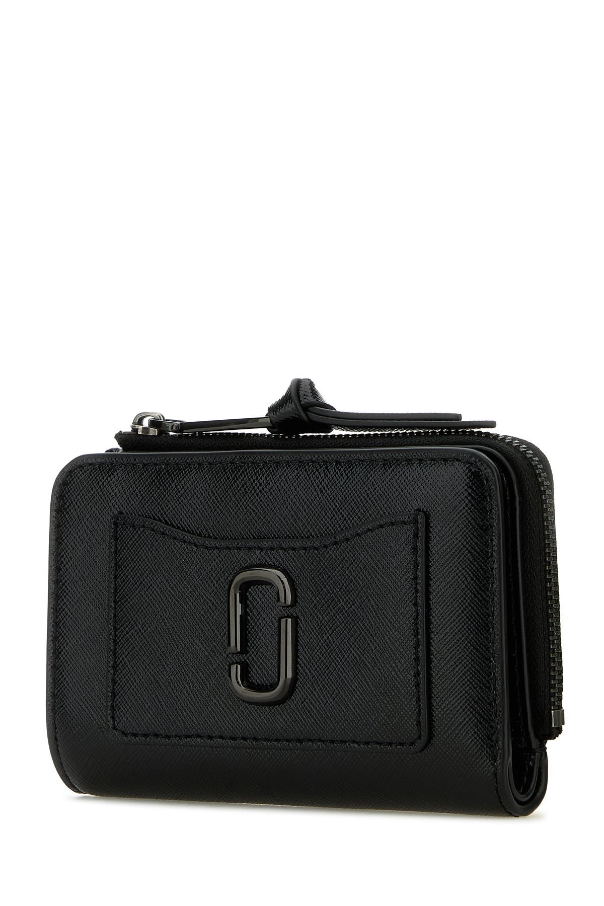 Black leather Utility Snapshot DTM Slim wallet - 2
