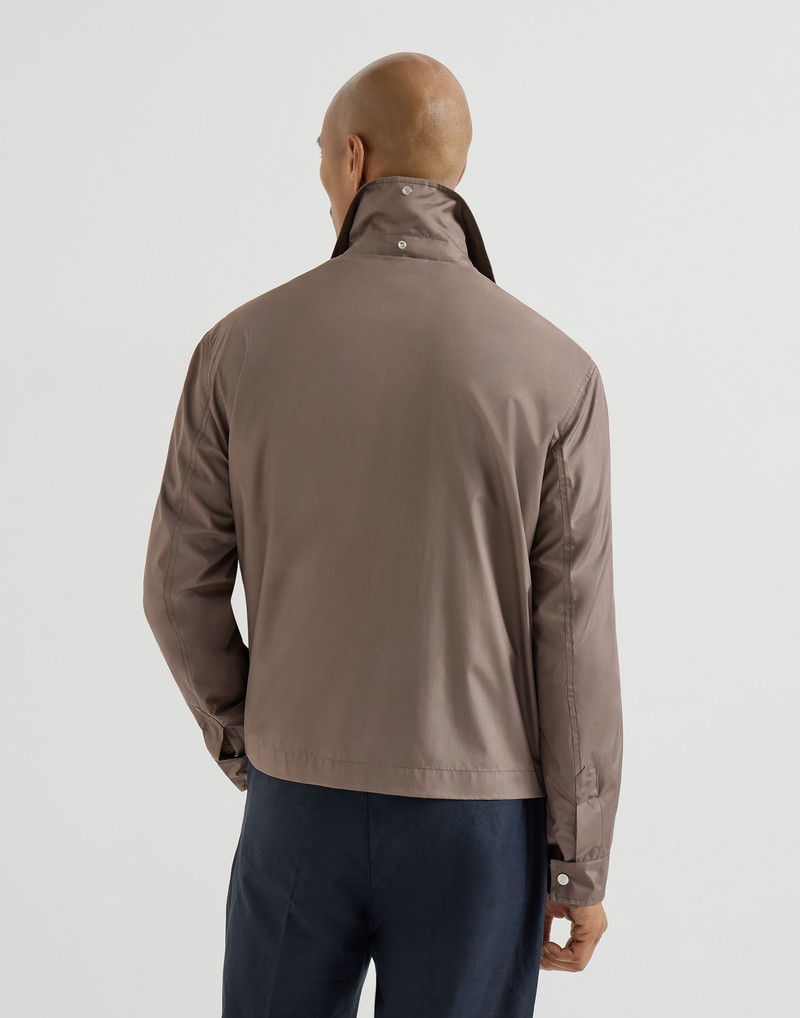 Brunello Cucinelli Bonded silk unlined outerwear jacket outlook