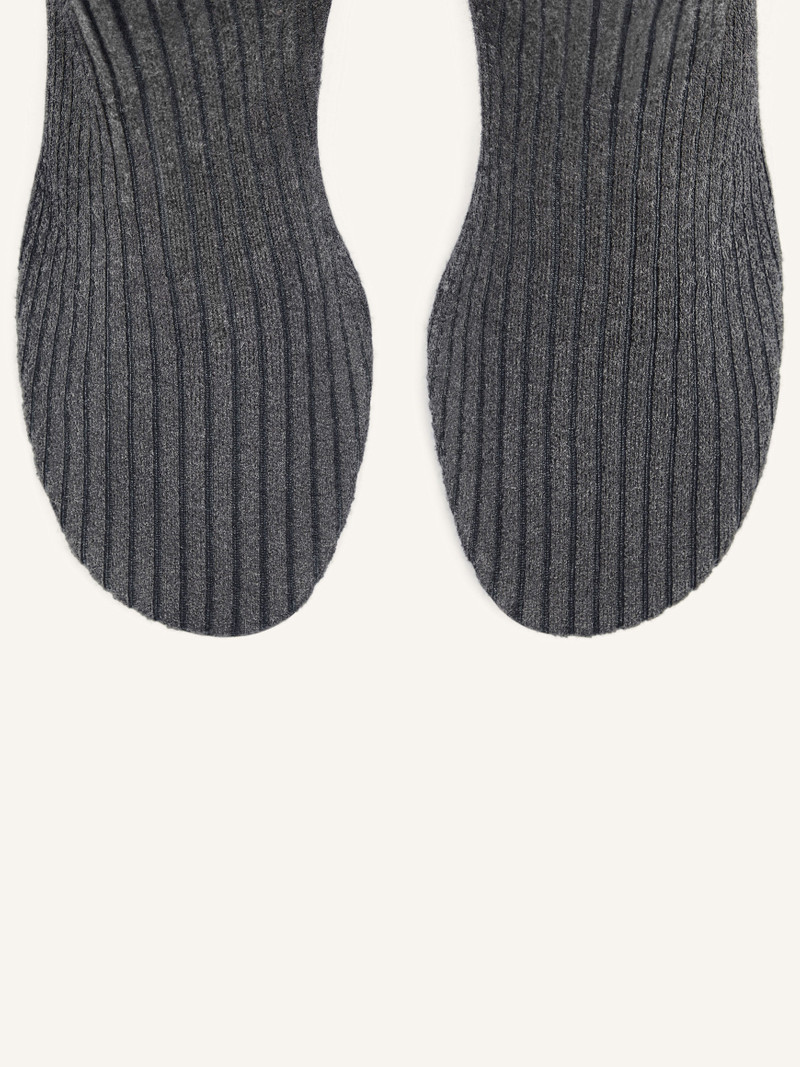 NUDE RIB KNIT ANKLE BOOTS 4