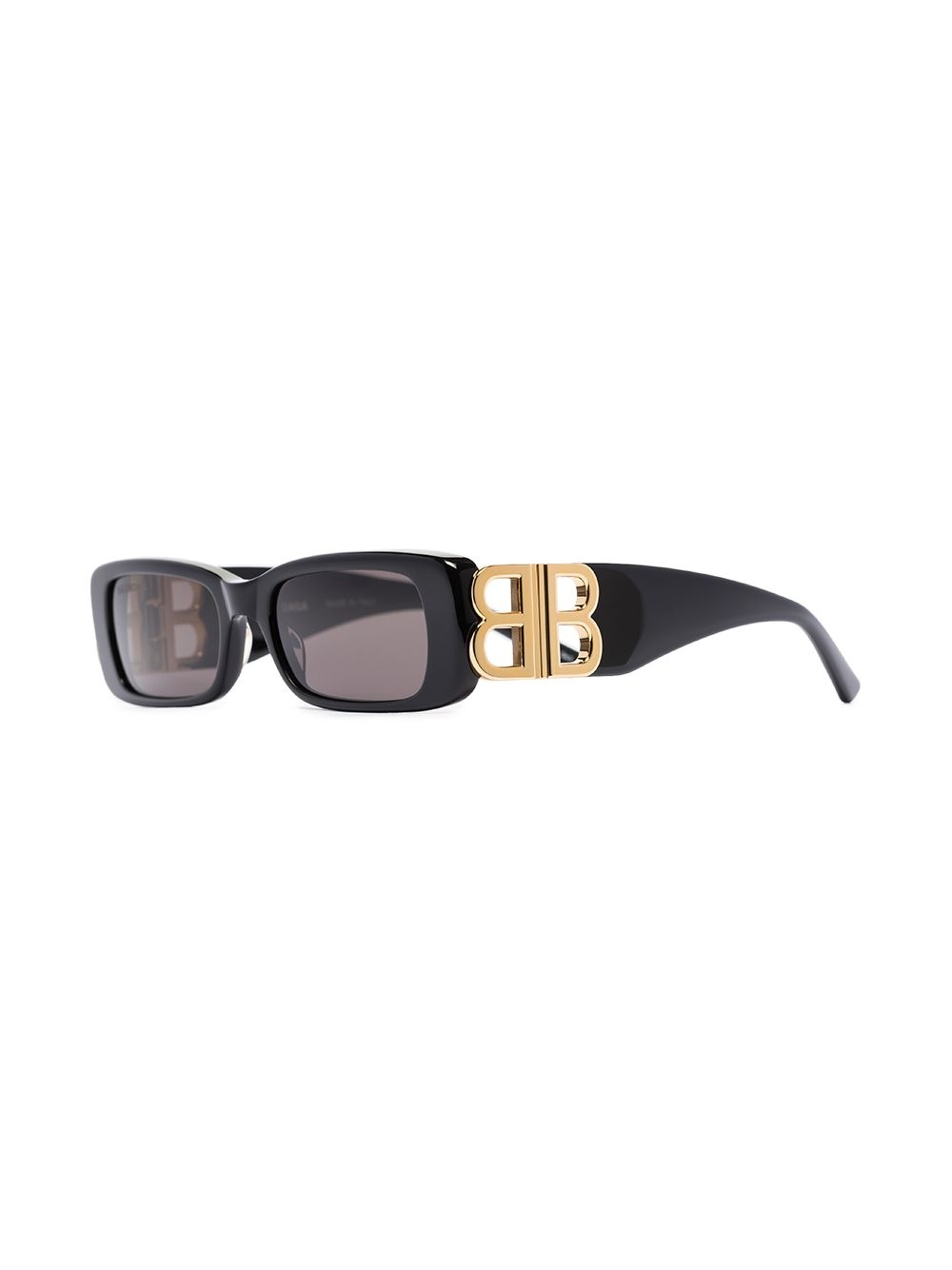 logo-plaque rectangular sunglasses - 3