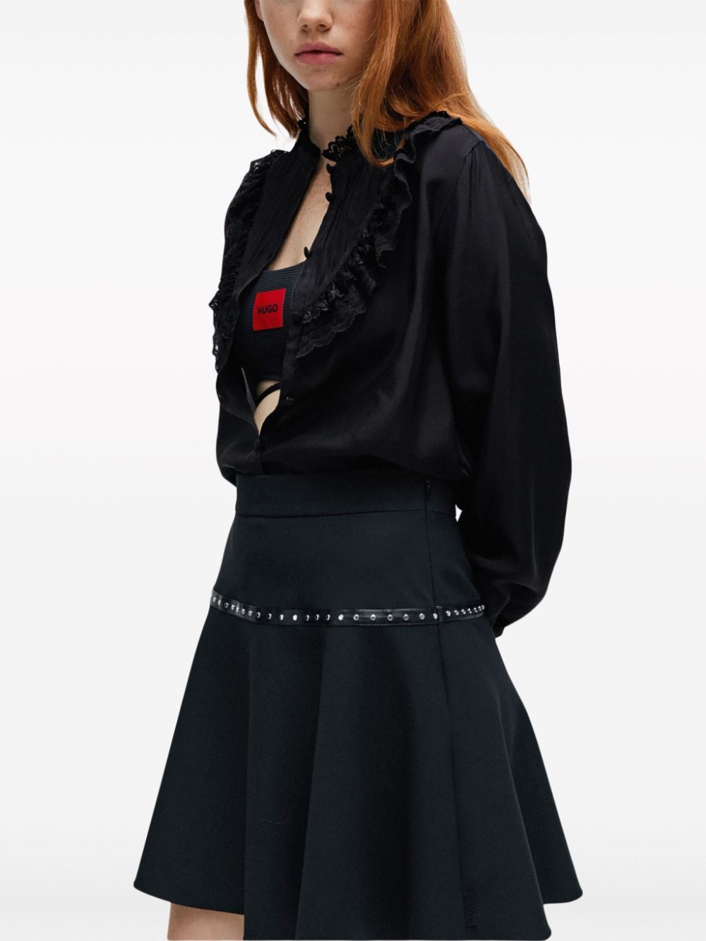 ruffled-trim blouse - 3