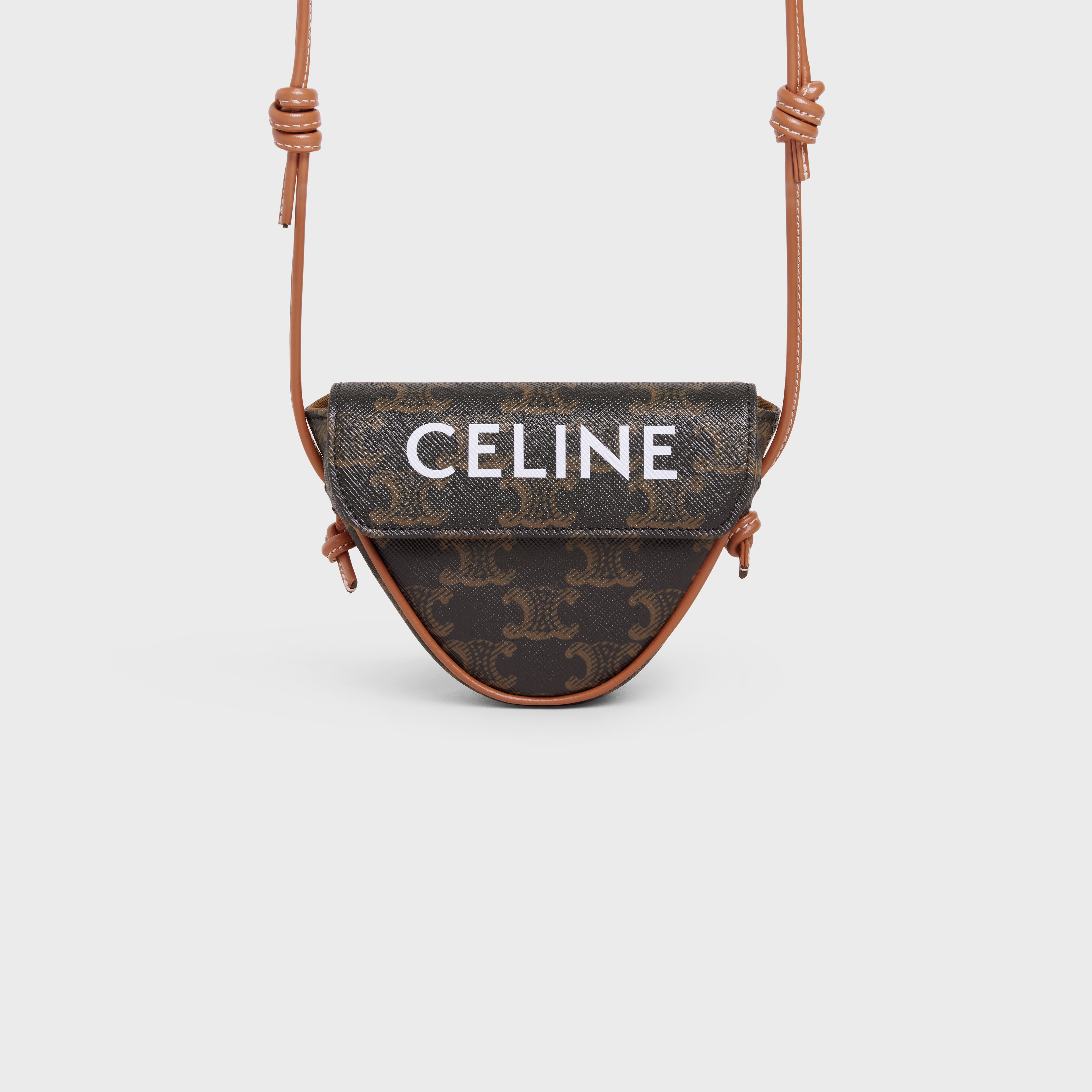 MINI TRIANGLE in Triomphe canvas with celine print - 4