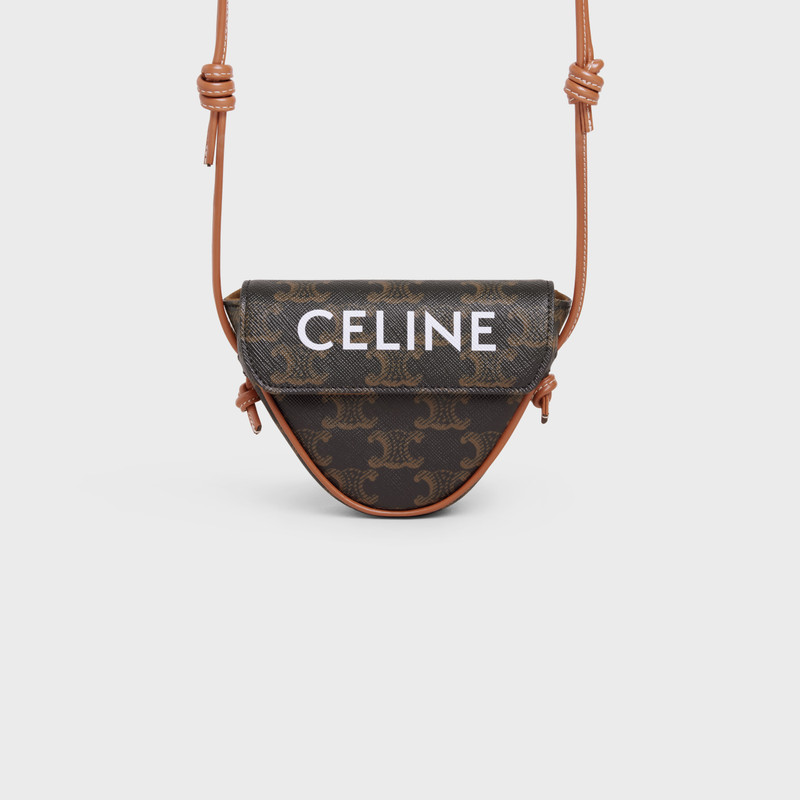 MINI TRIANGLE in Triomphe canvas with celine print 4