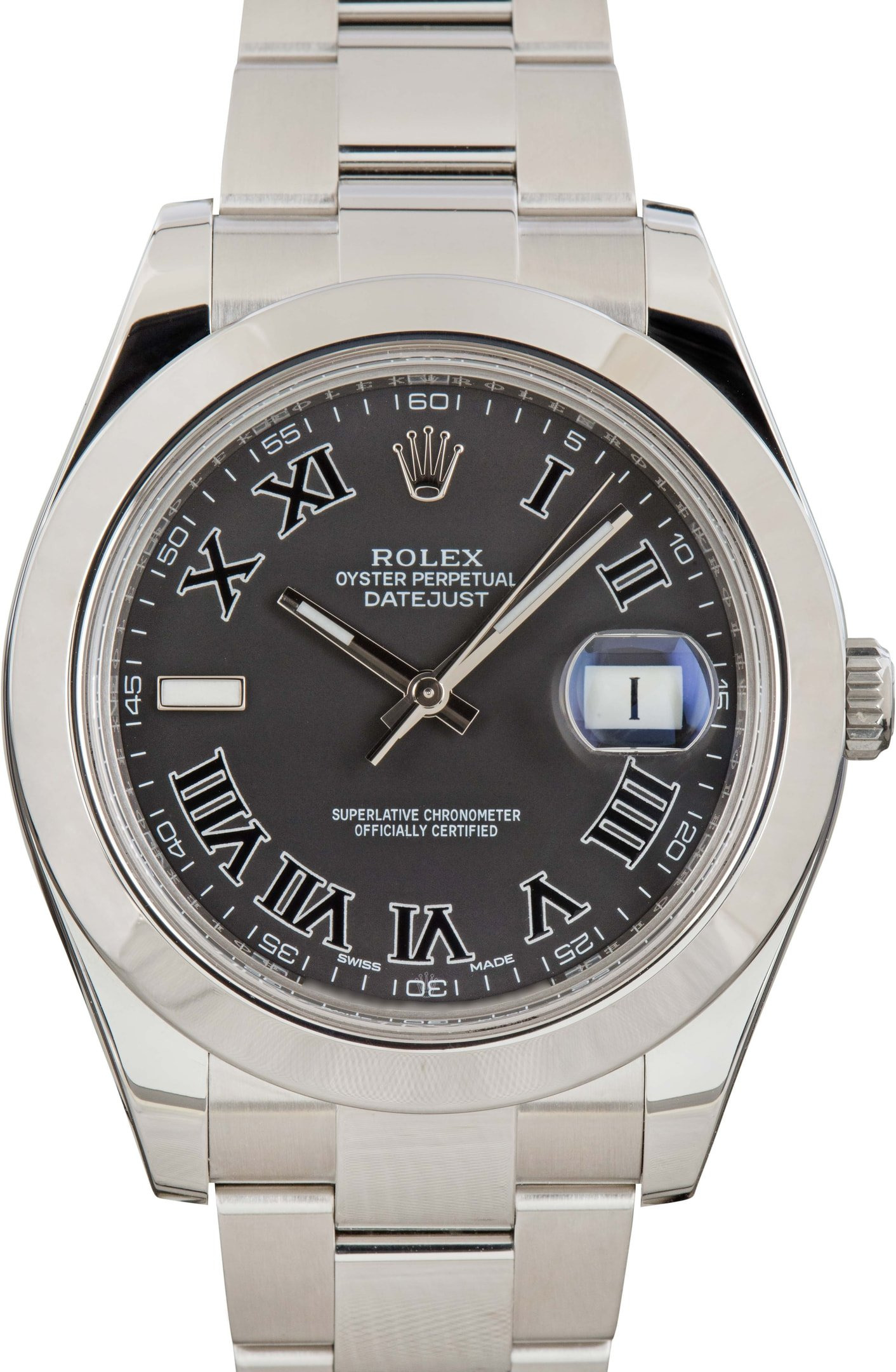 Used Rolex Datejust II 116300 Matte Black Dial - 1