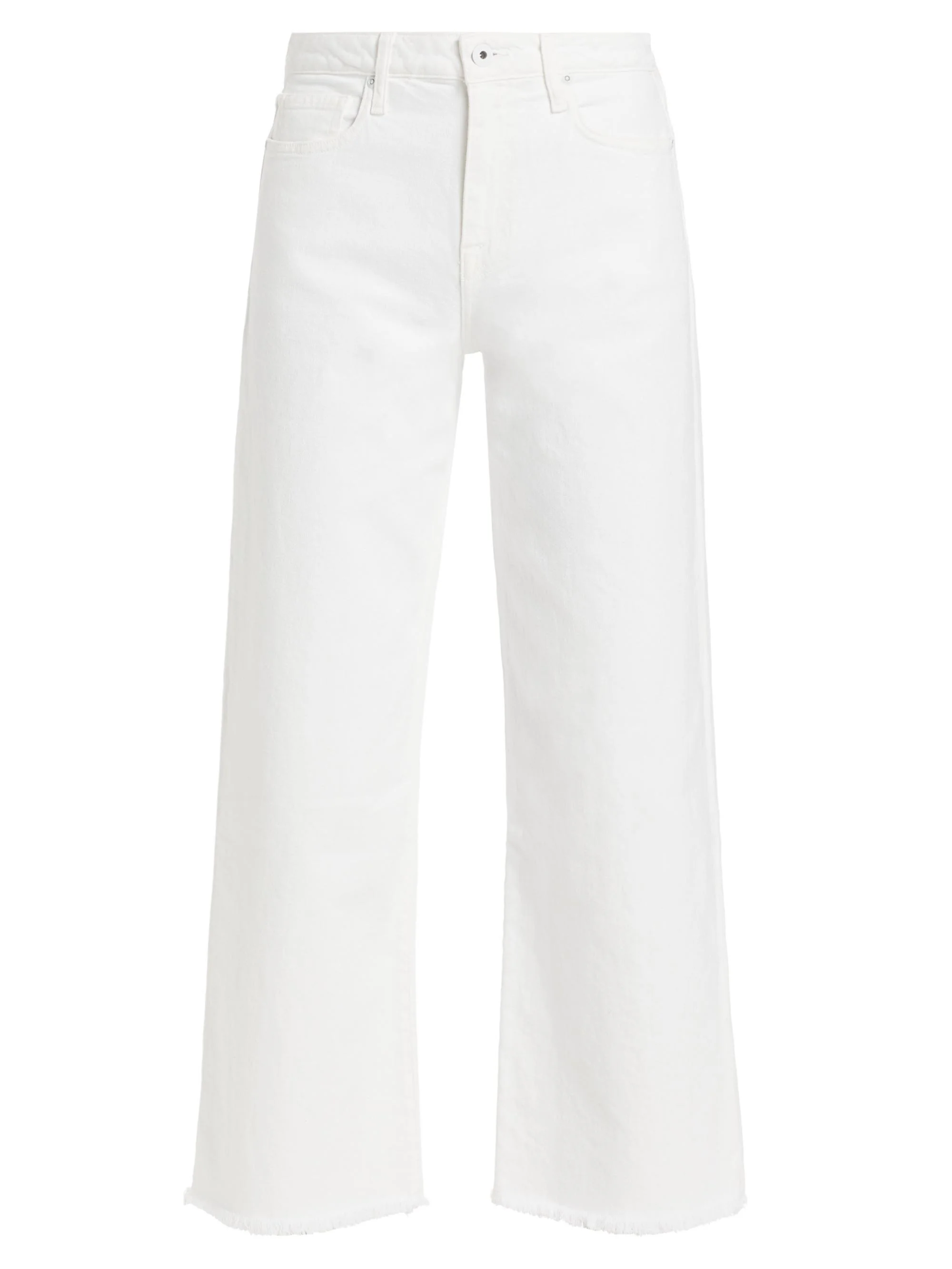 Women's Jude Wide-Leg Crop Jeans - Distressed White - 1