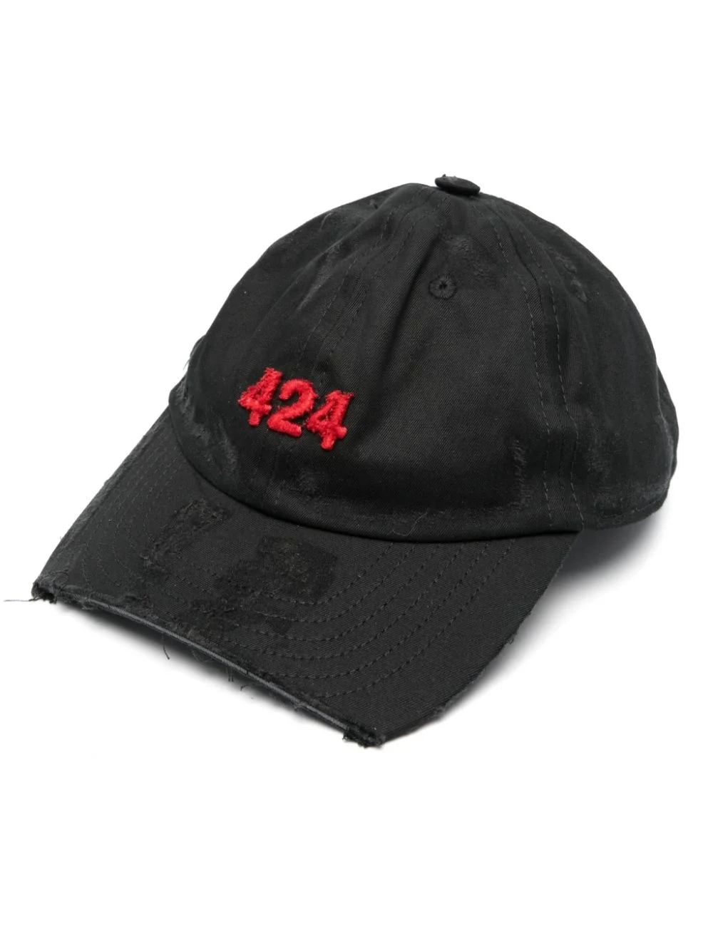distressed cotton cap - 1