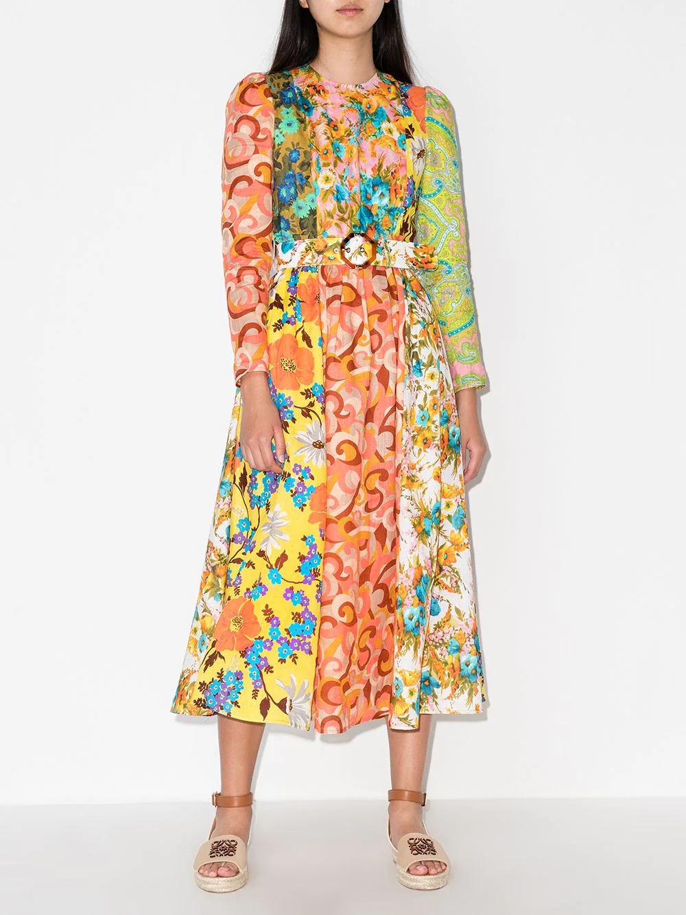 Estelle spliced floral mix dress - 2