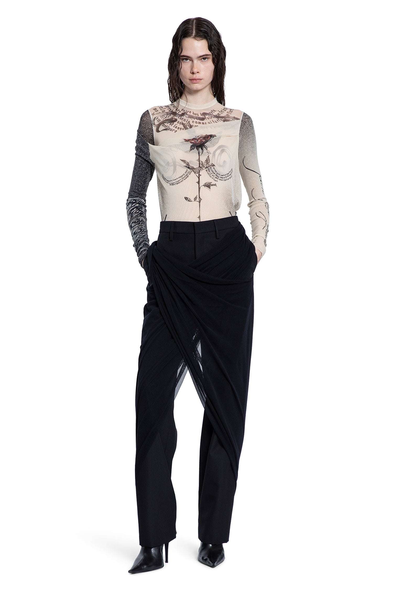 Tattoo-Rose-And-Bird-Bodysuit - 2