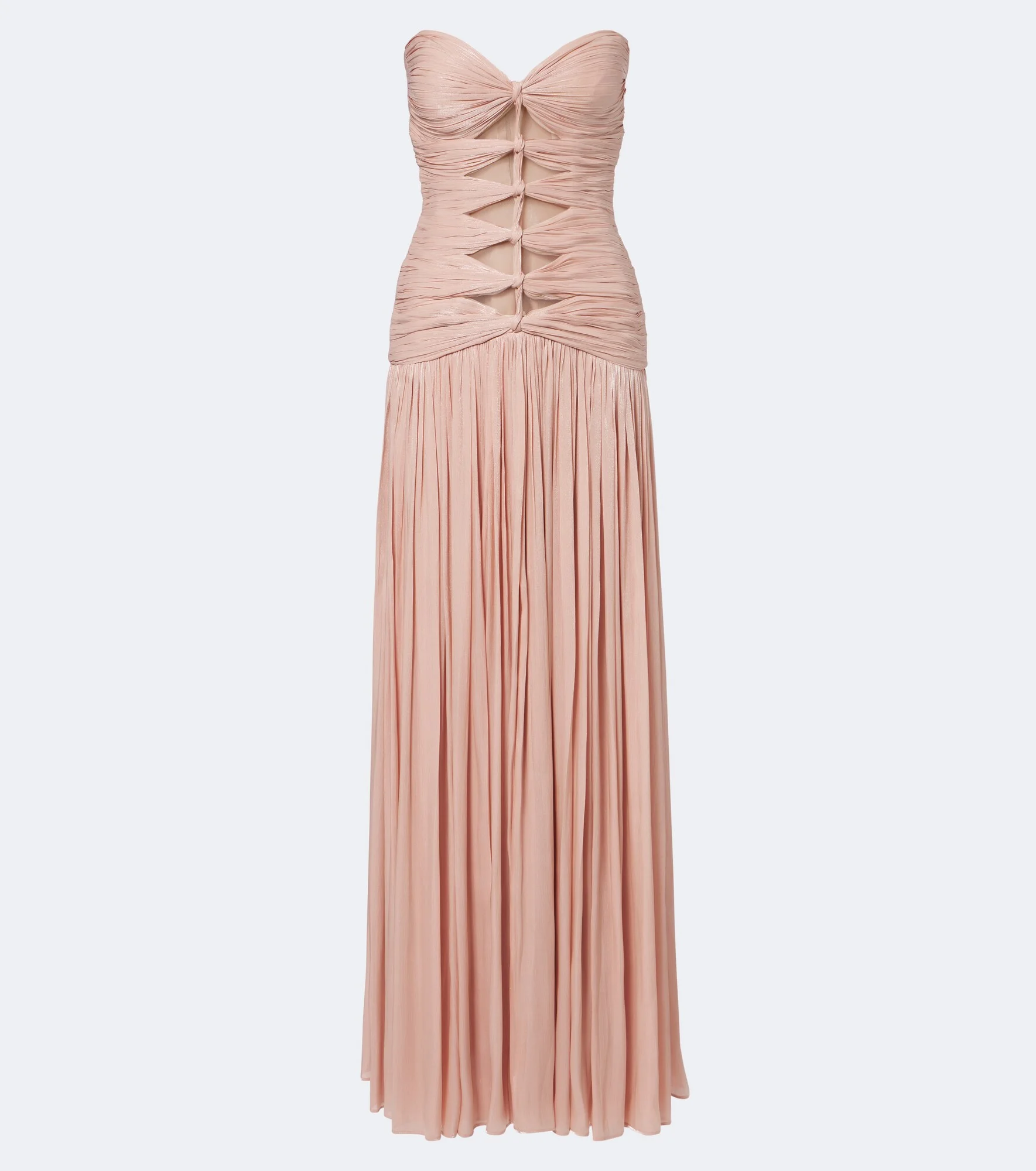 Ruched Lurex® georgette gown - 1