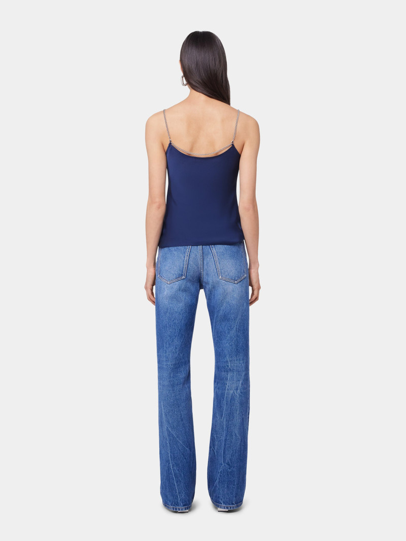 BLUE NAVY TANK TOP IN SATIN 6