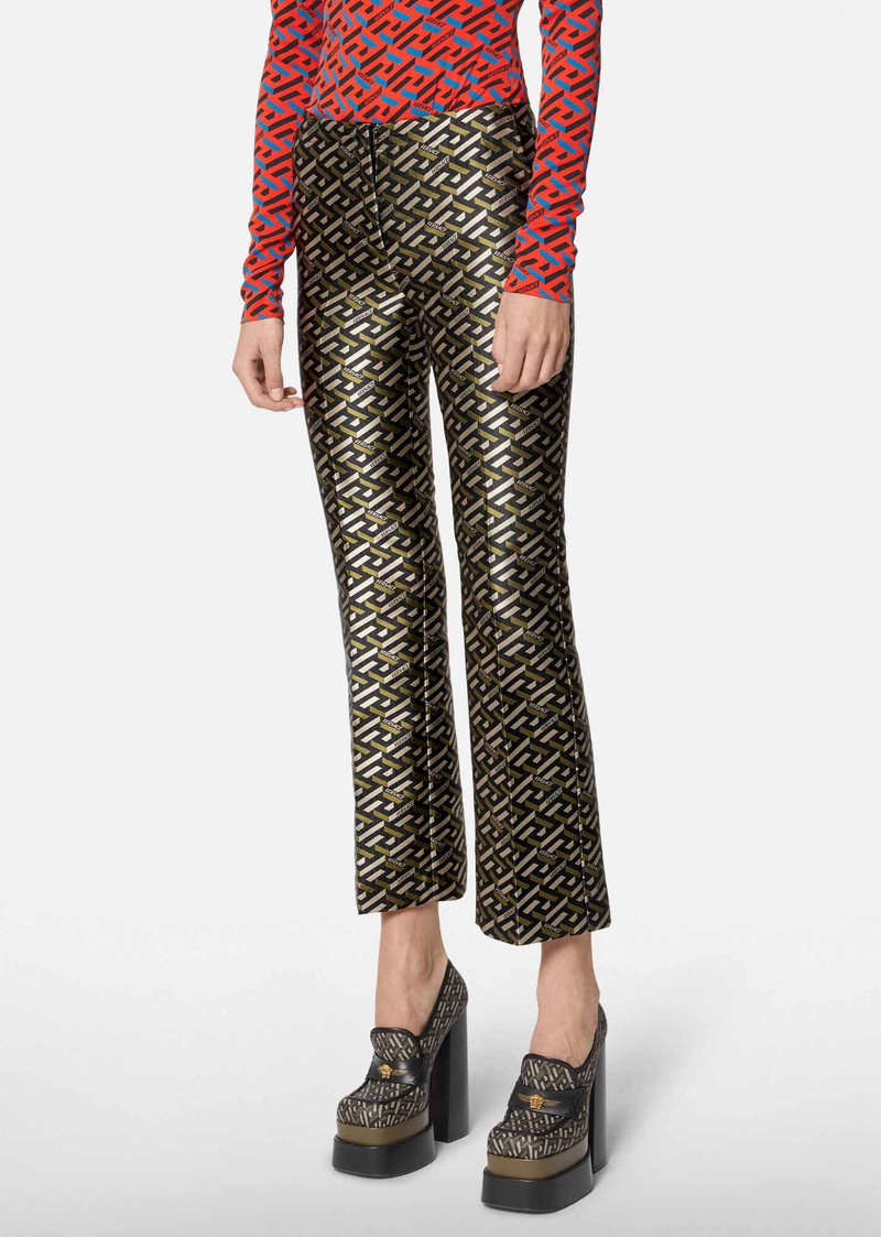 VERSACE La Greca Jacquard Pants outlook