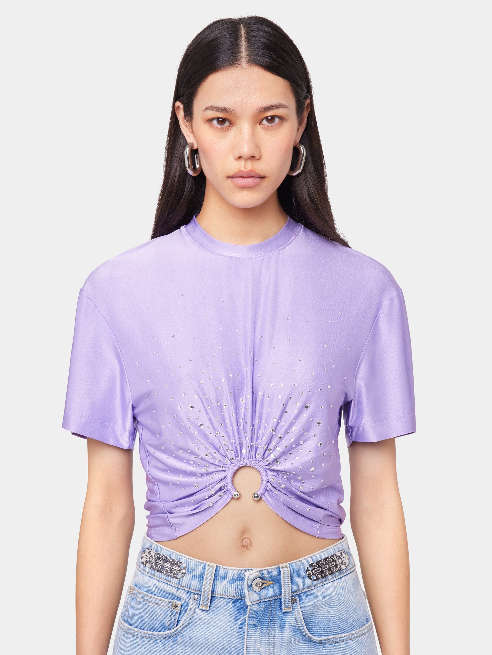 LAVENDER PIERCING TEE-SHIRT IN JERSEY - 2