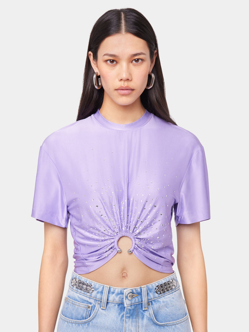 rabanne LAVENDER PIERCING TEE-SHIRT IN JERSEY outlook