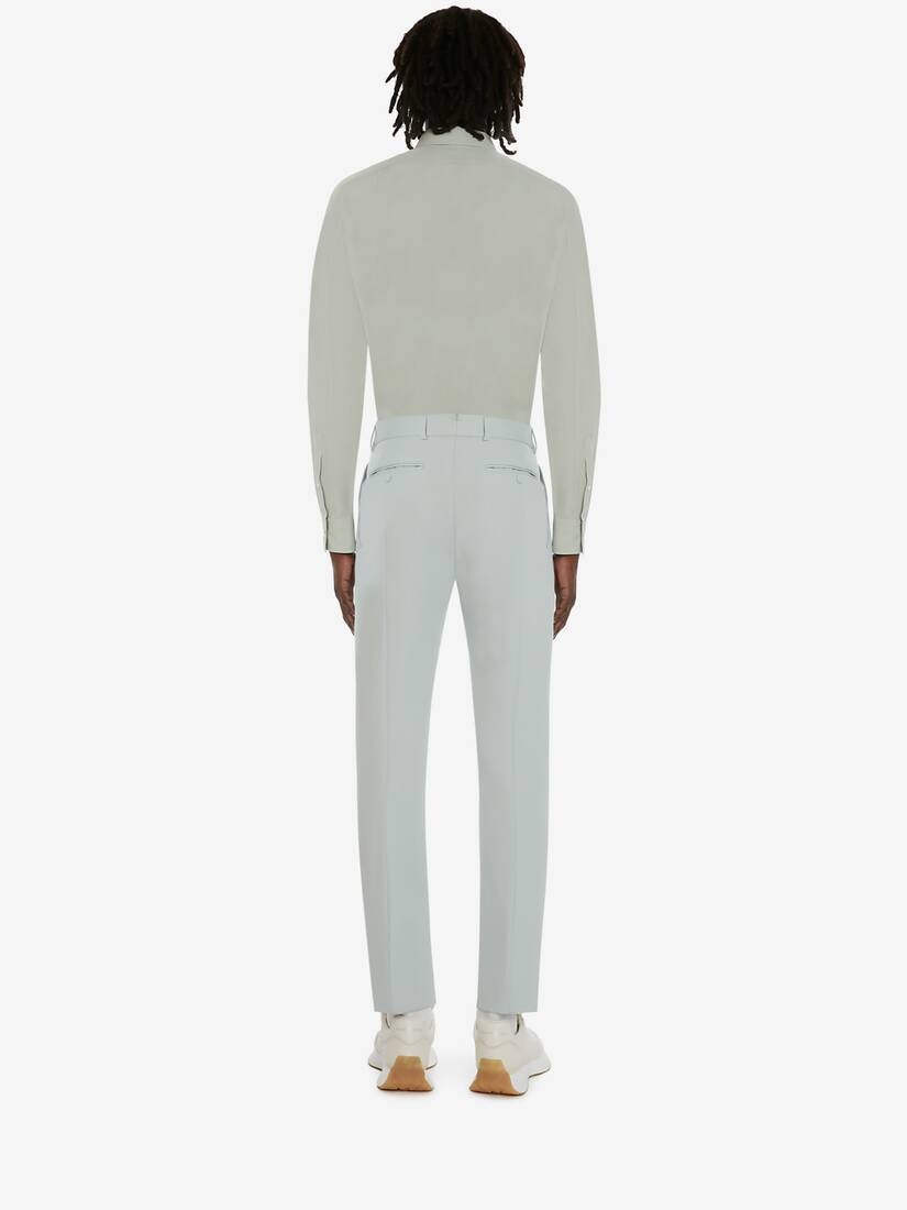 Men's Tailored Cigarette Trousers in Opal - 4
