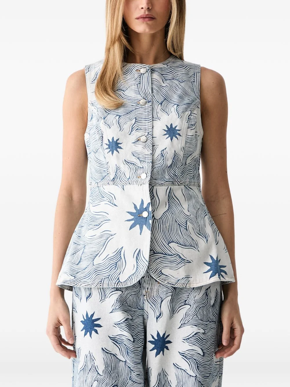 sun-print waistcoat - 1
