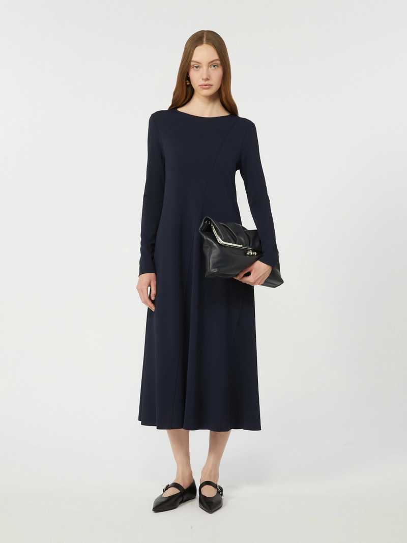 ACRO Long viscose jersey dress - NAVY 7