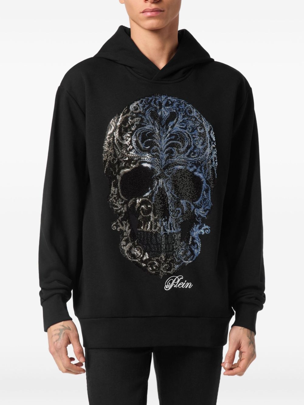 Skull-motif hoodie - 3