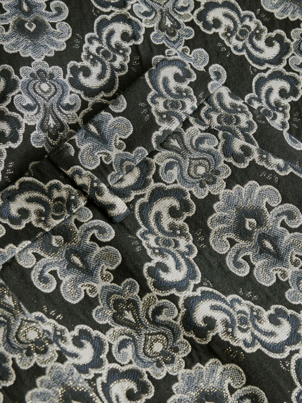 floral-brocade cropped trousers - 6