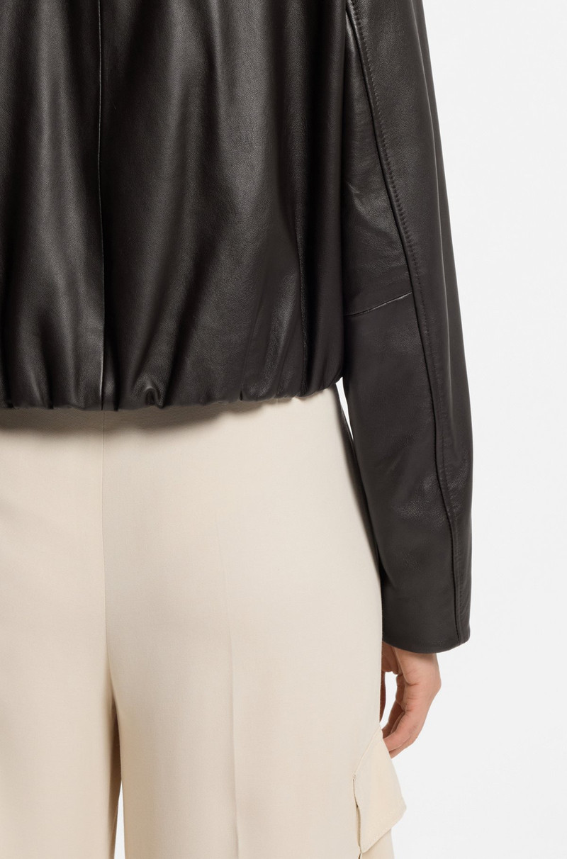 TRENCH-STYLE LEATHER JACKET WITH INNER DRAWCORD 6