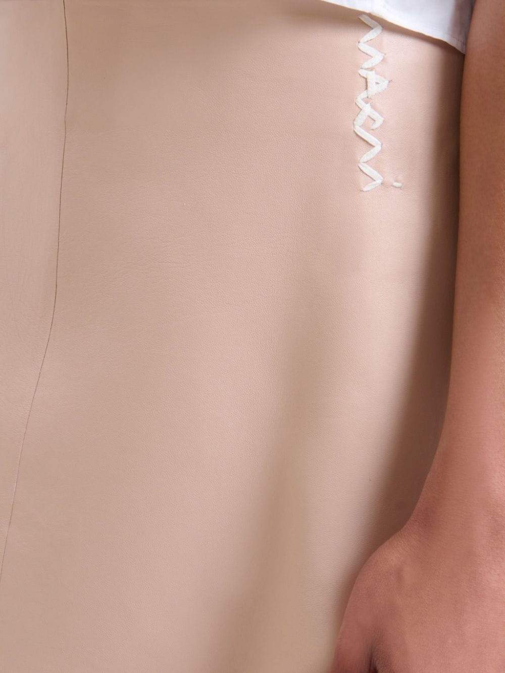 A-Line leather midi skirt - 5