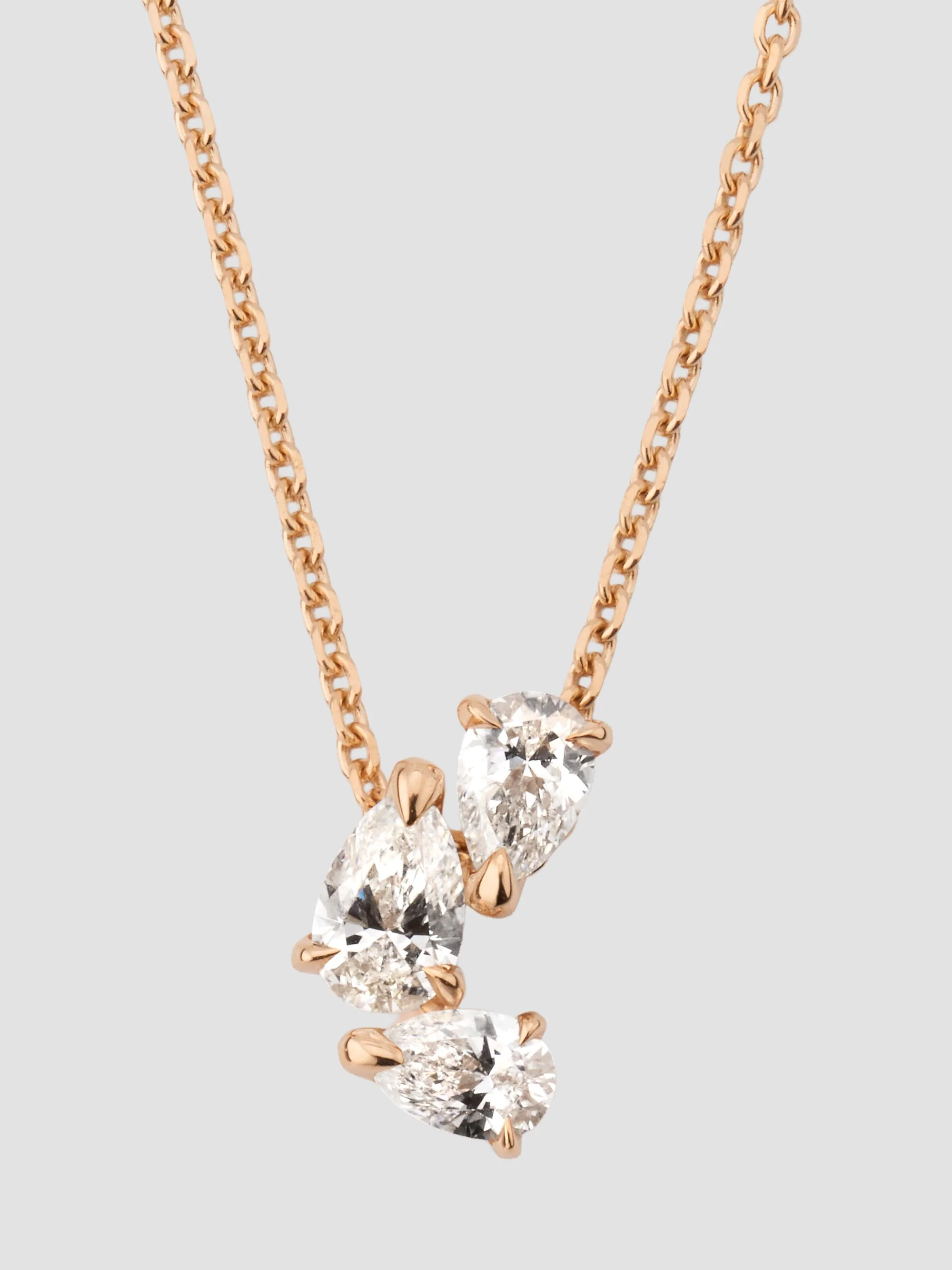 Women's Serti Sur Vide 18K Pink Gold & 0.75 TCW Diamond Pendant Necklace - Pink Gold - 1