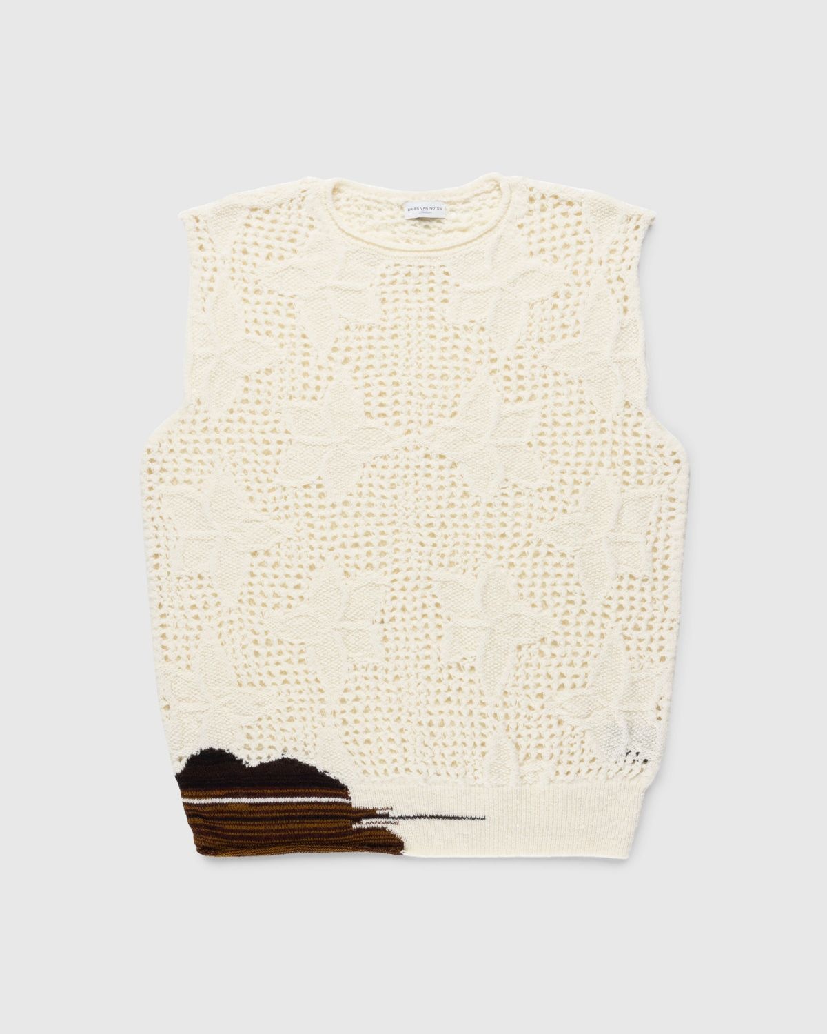 Dries van Noten – Meddo Knit Sweater Vest Ecru - 1