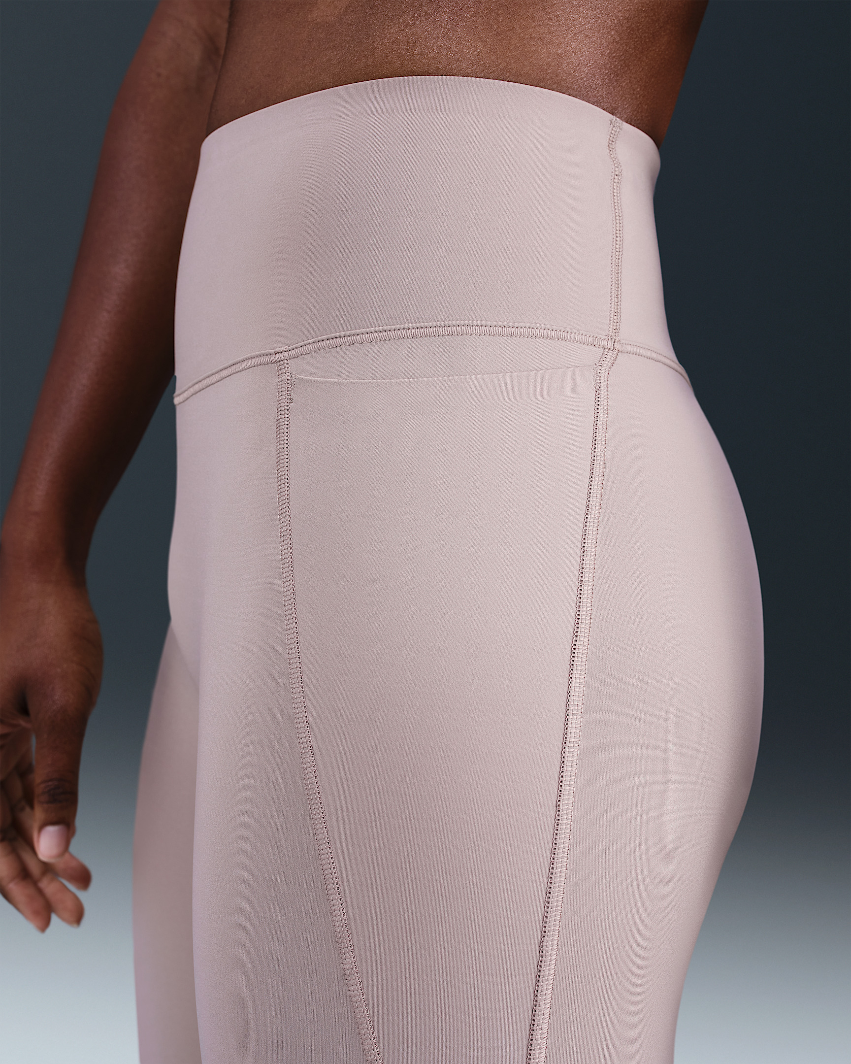 Nike Universa Women's High-Waisted 7/8 Leggings with No Front Seam - 7