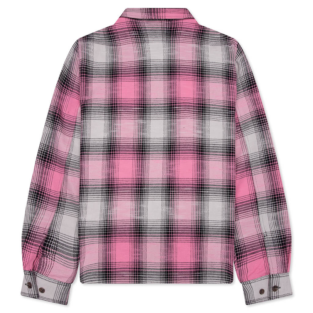 FLANNEL ZIP SHIRT - PINK - 2