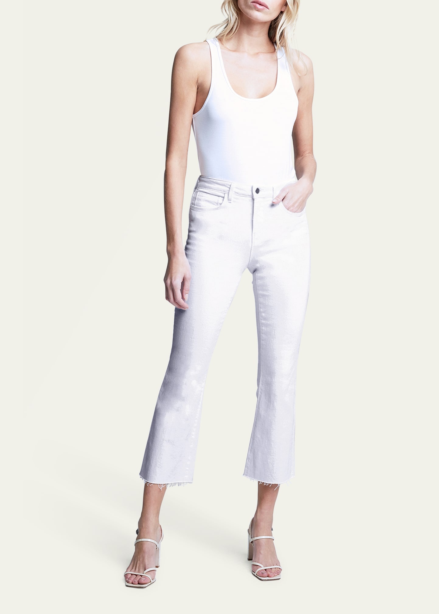Kendra High-Rise Crop Flare Jeans - 2
