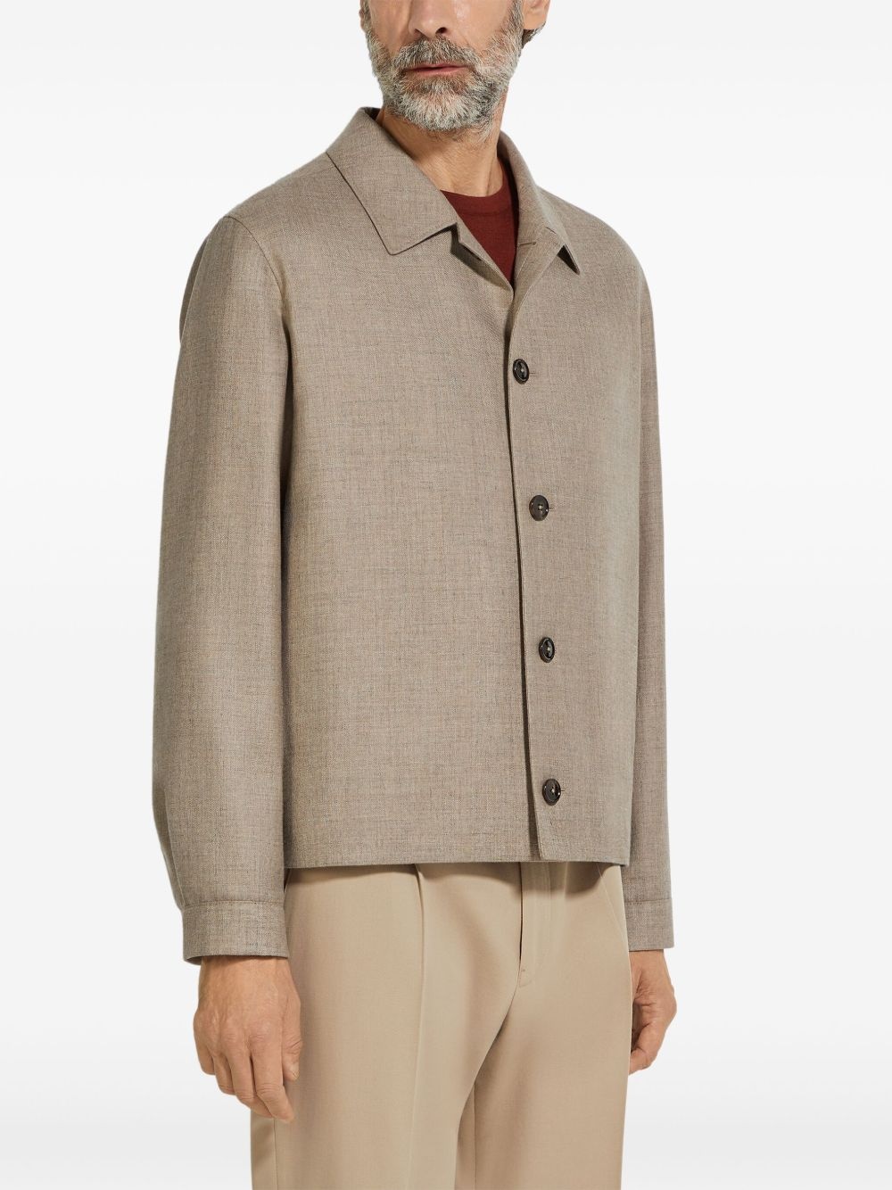 button-down shirt jacket - 3