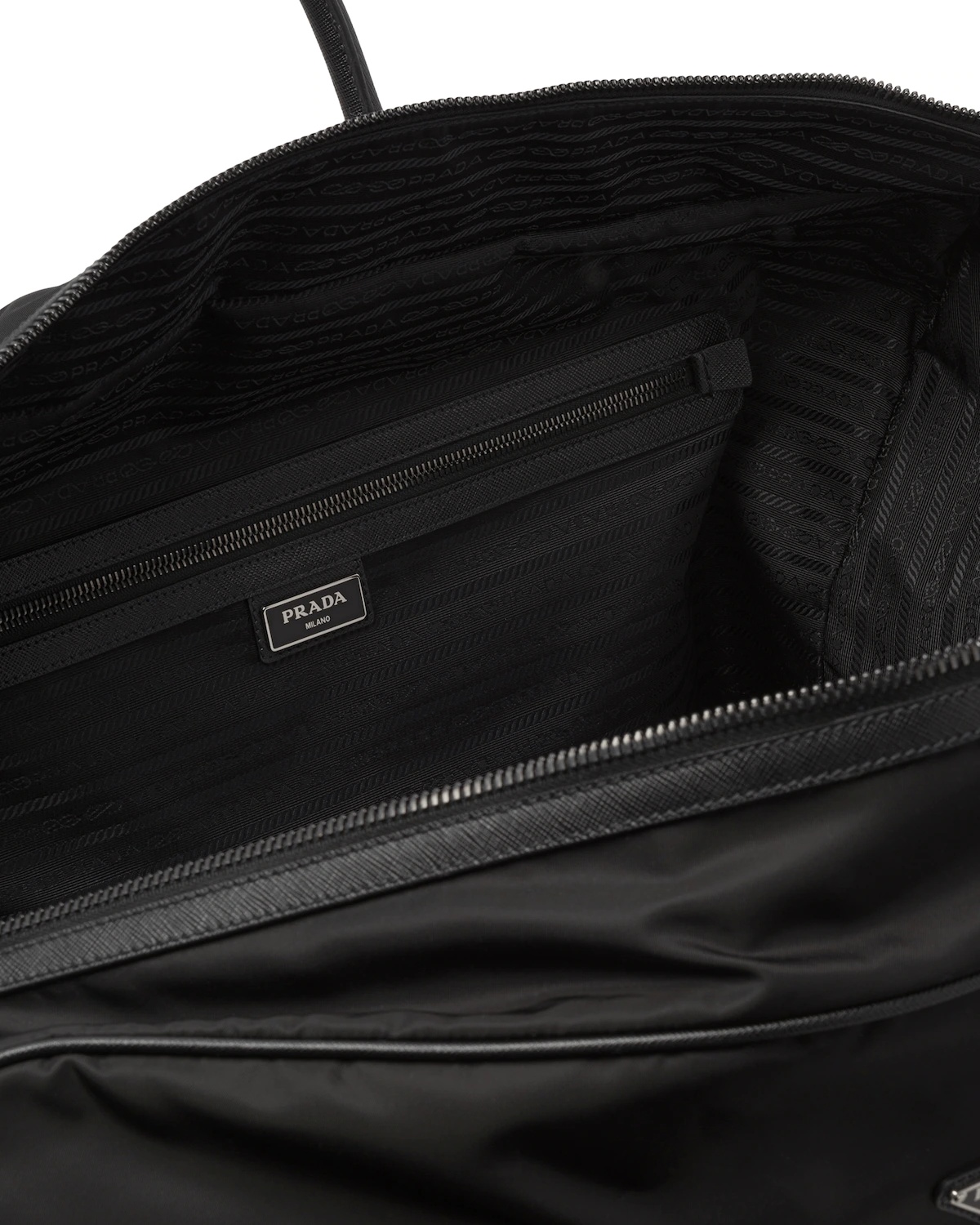 Re-Nylon and Saffiano leather duffle bag - 5