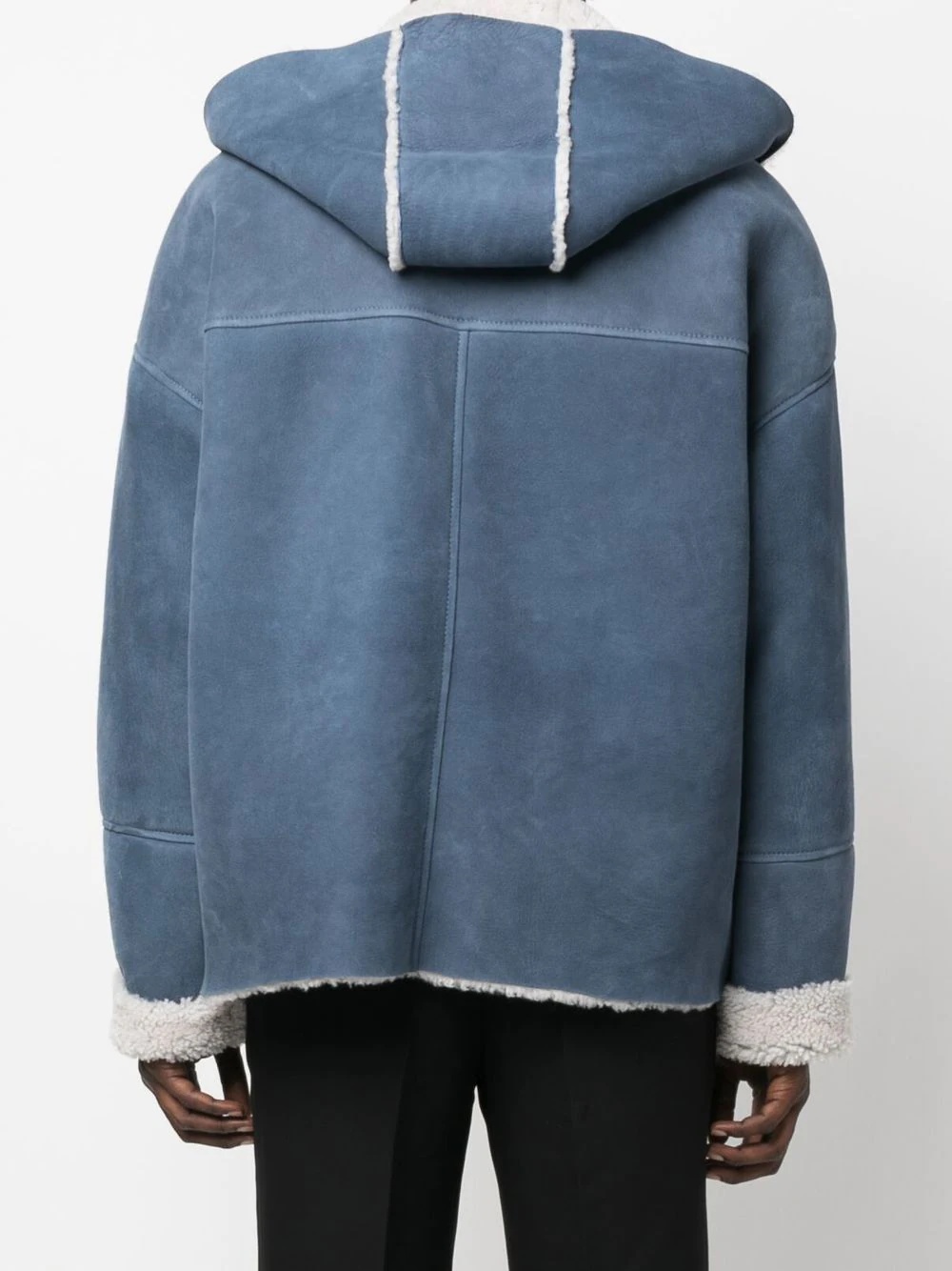 shearling-lined hooded jacket - 4