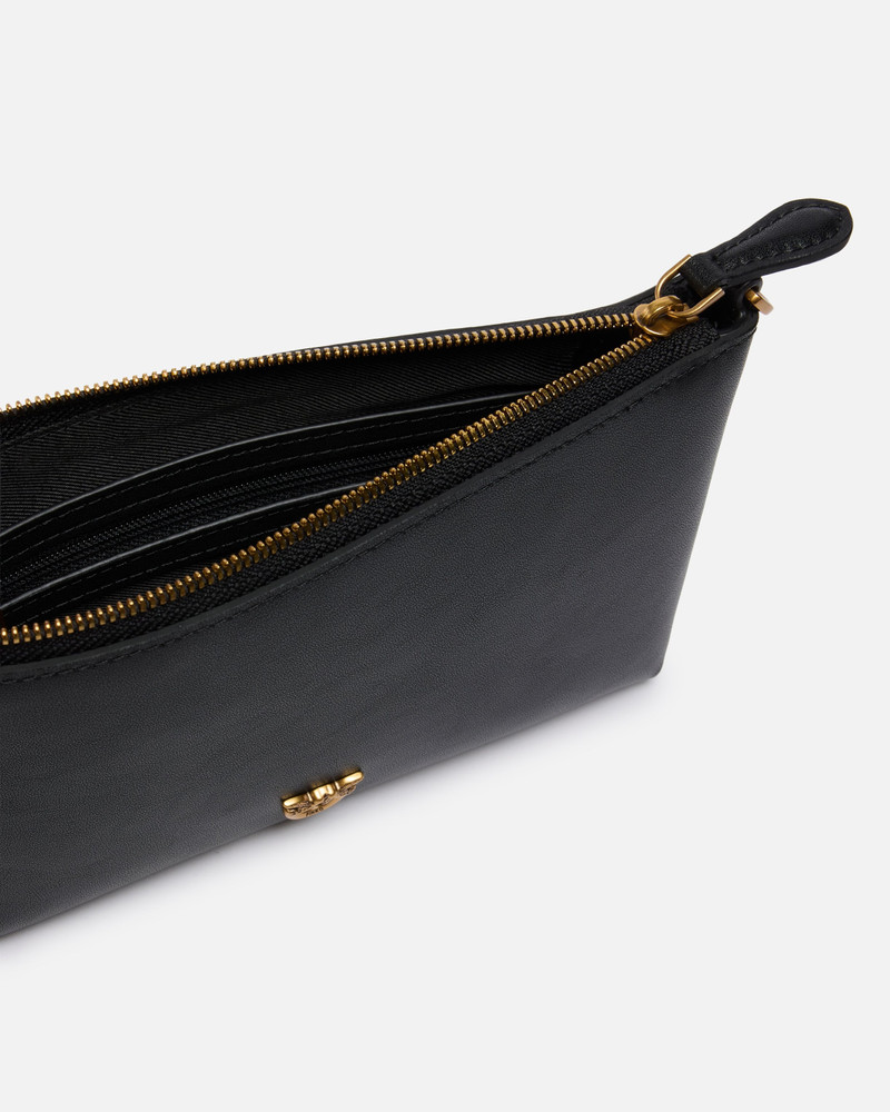 FLAT LEATHER CLUTCH WITH LOVE BIRDS LOGO 4
