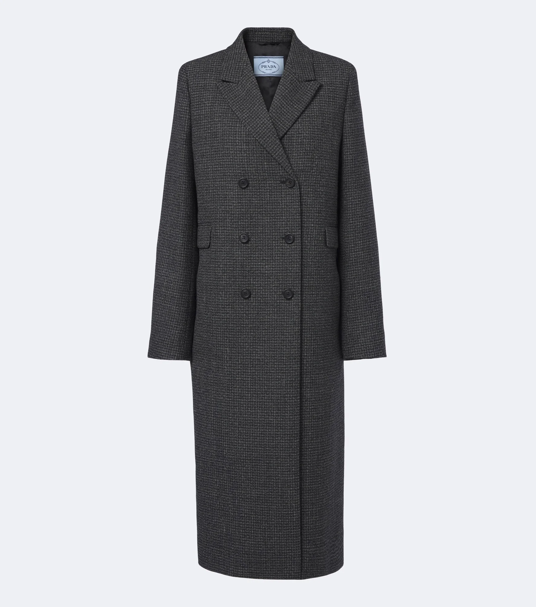Checked virgin wool coat - 1