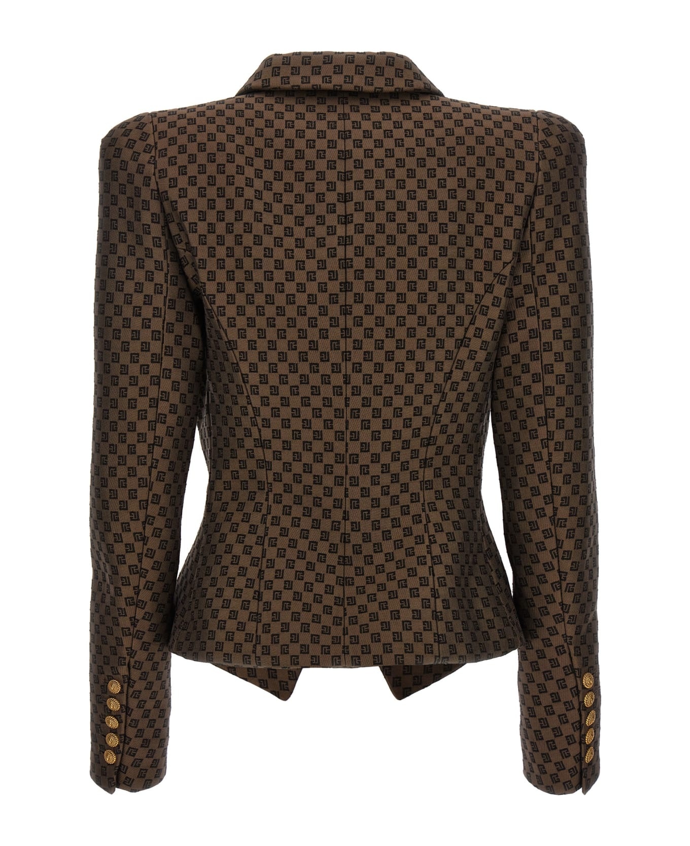 Blazer In Brown Cotton Blend - 2