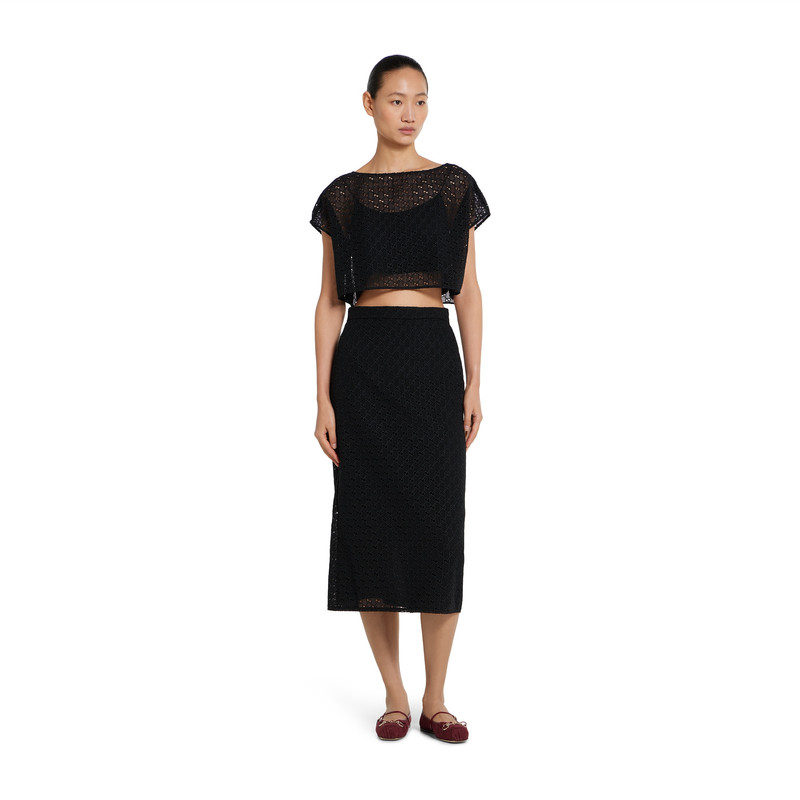GUCCI GG macramé top outlook