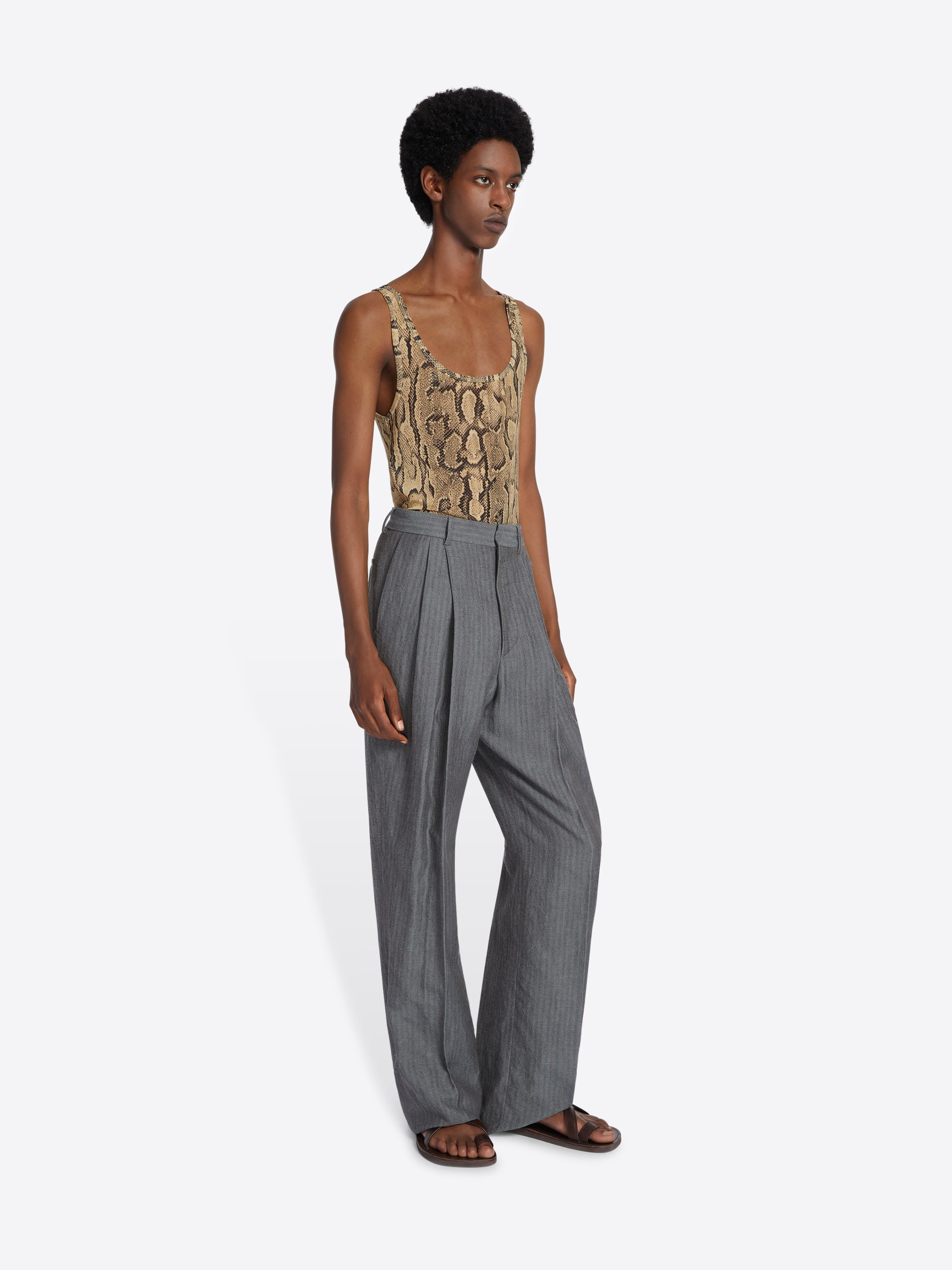 LINEN STRAIGHT PANTS - 3