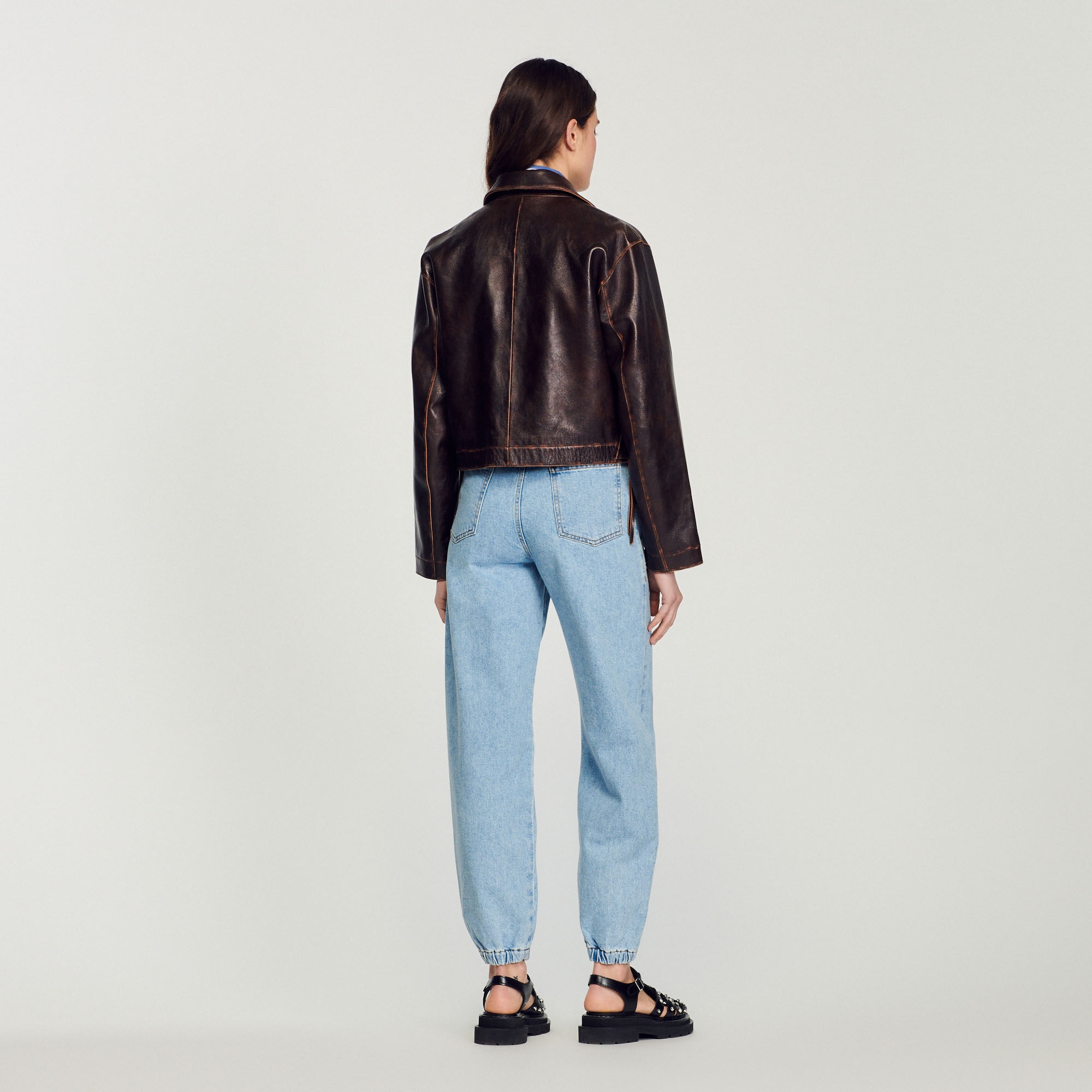 DISTRESSED LEATHER JACKET - 6