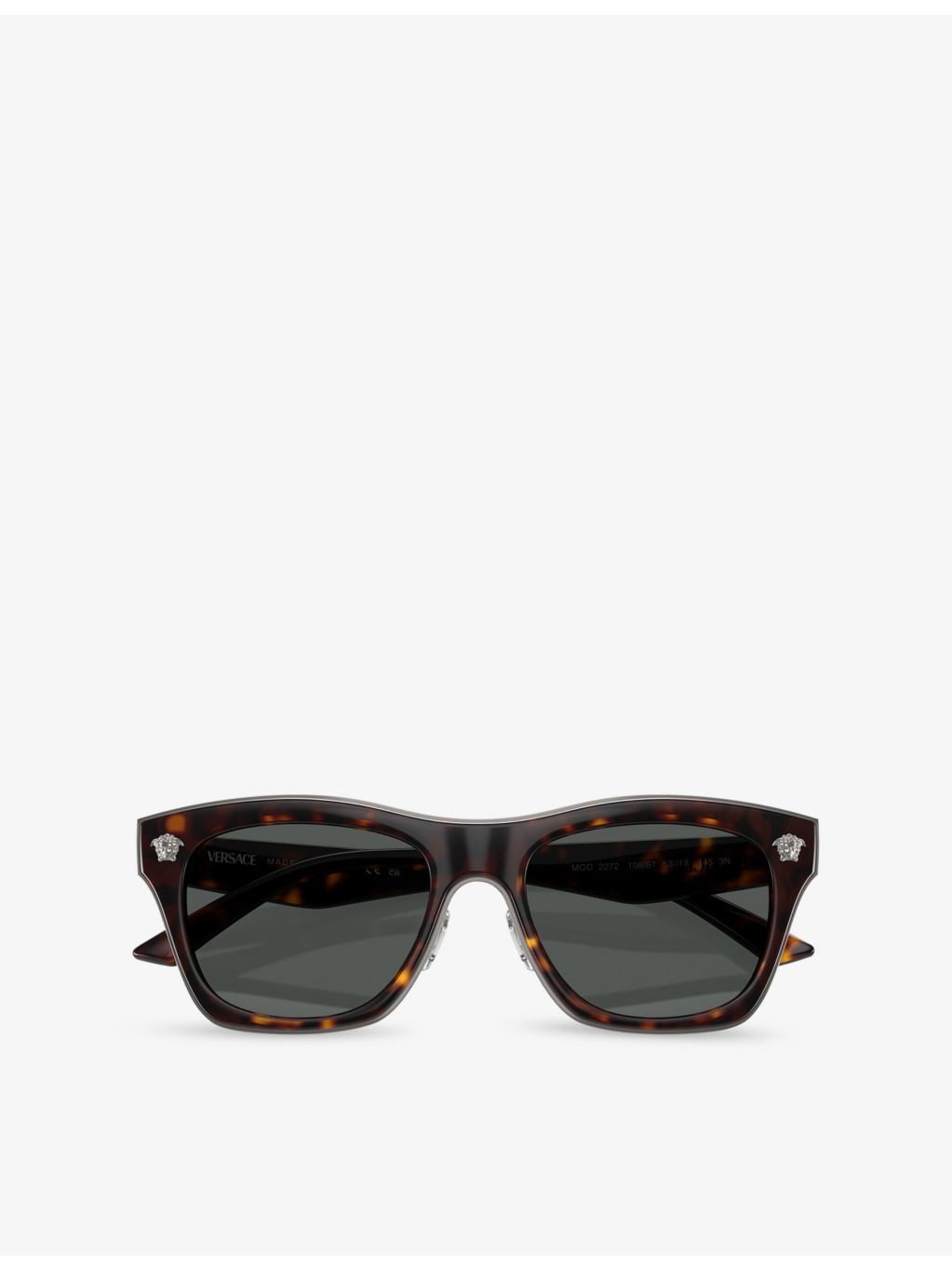 VE2272 Rectangle-Frame Tortoiseshell Acetate Sunglasses - 5
