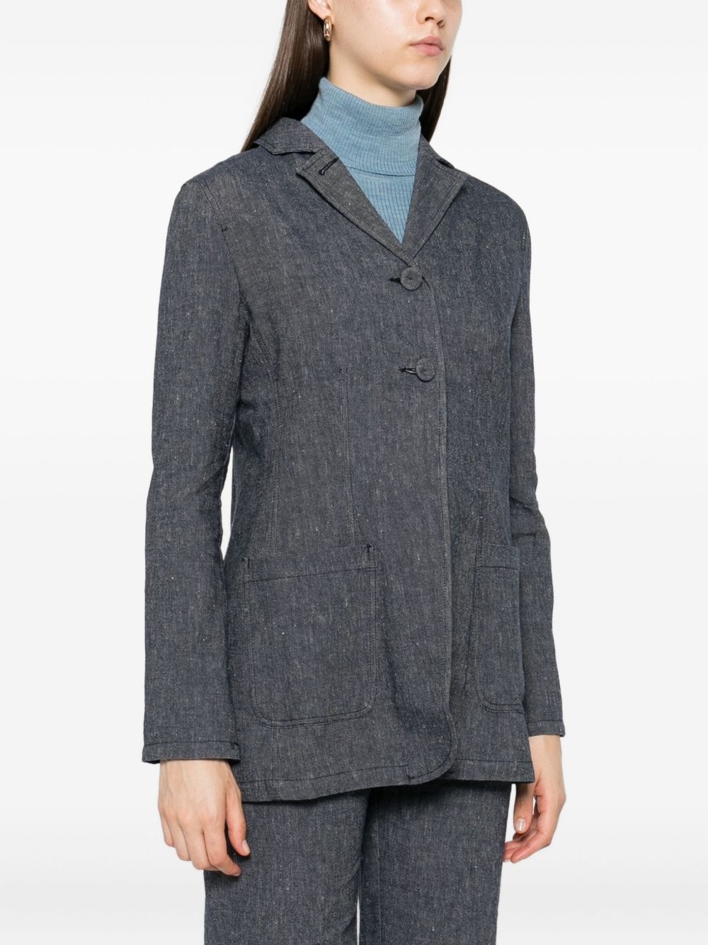 Robin button-fastening blazer - 3