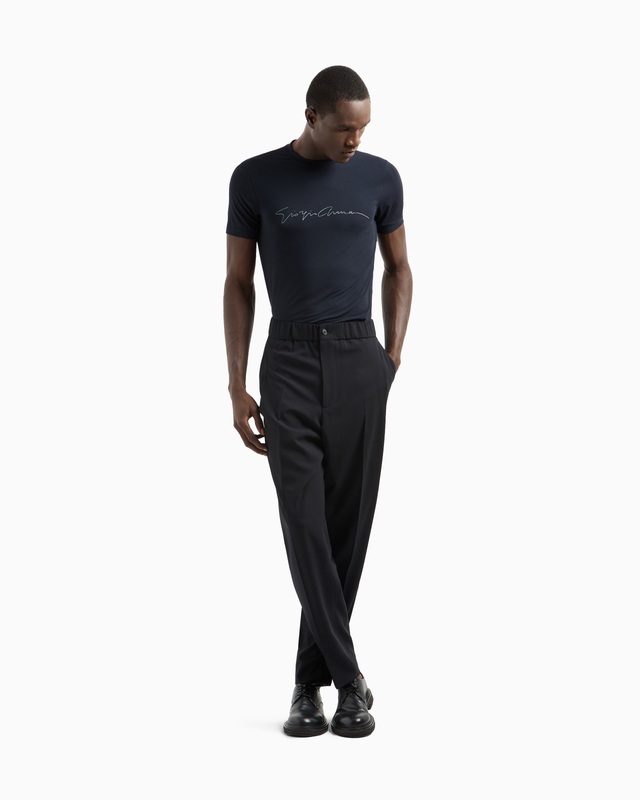STRETCH BAMBOO-VISCOSE JERSEY T-SHIRT - 2