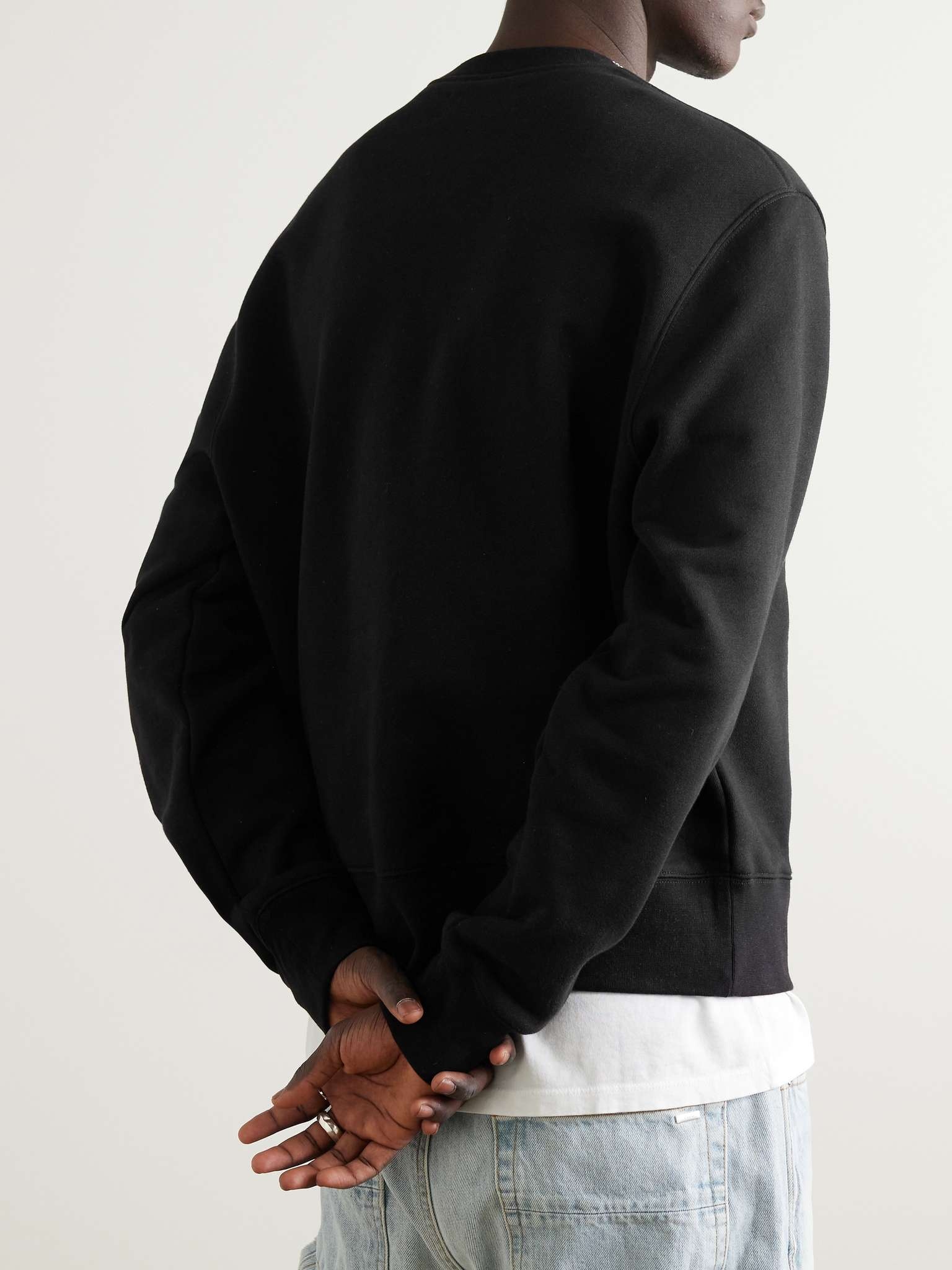 Glittered Logo-Print Cotton-Jersey Sweatshirt - 3