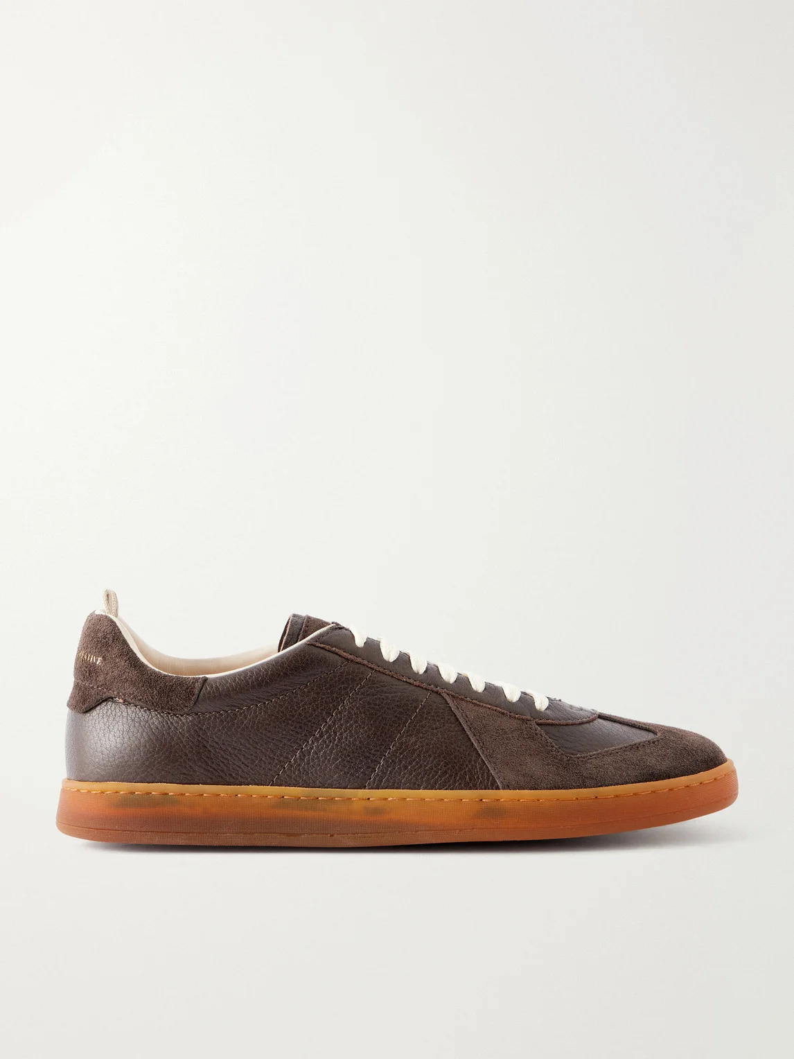 Militia 002 Suede-Trimmed Leather Sneakers - 1
